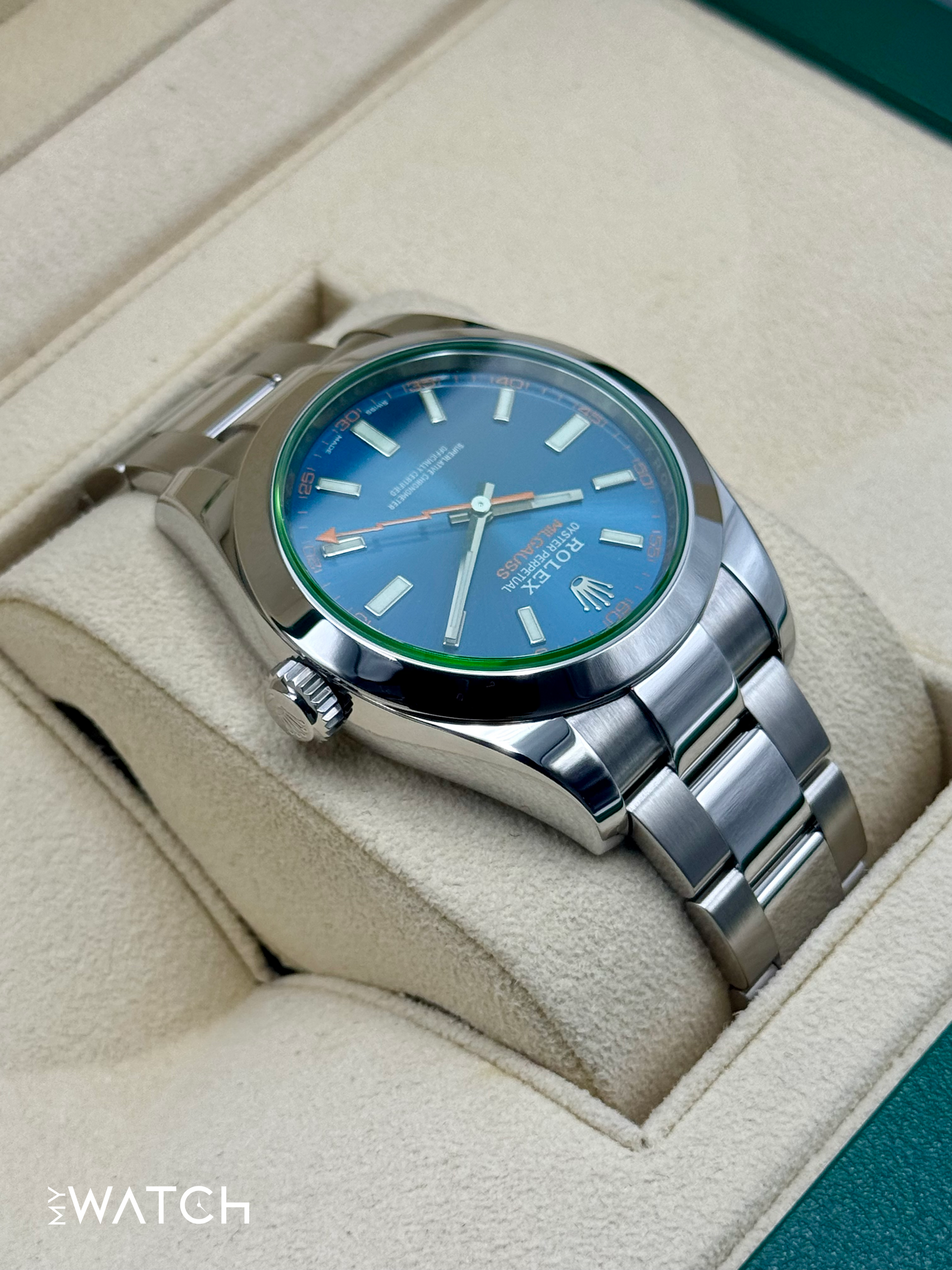 2022 Rolex Milgauss 40mm 116400GV Stainless Steel Blue Dial - MyWatchLLC