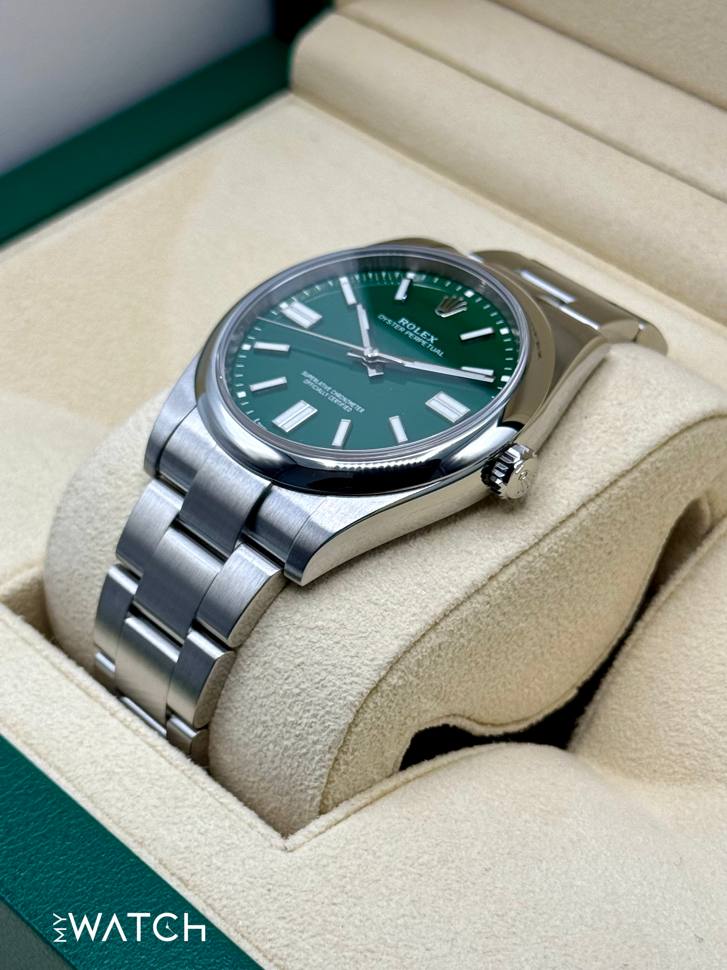 2024 Rolex Oyster Perpetual 41mm 124300 Green Dial - MyWatchLLC