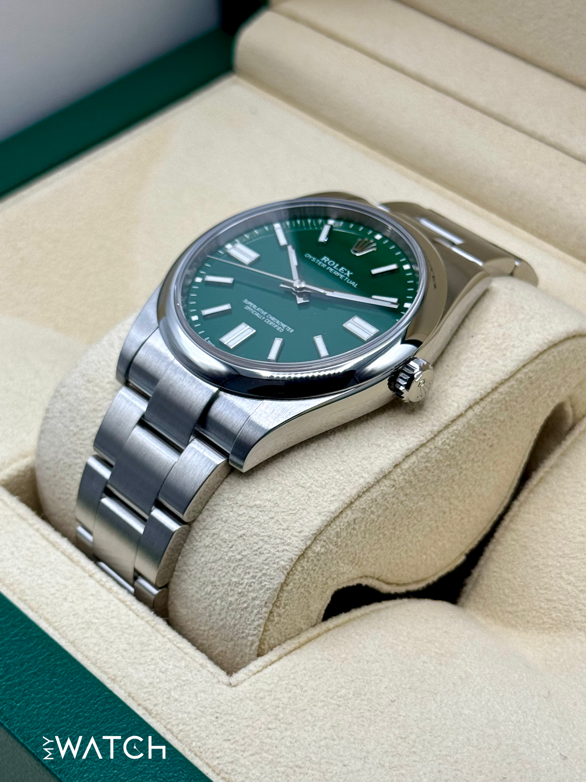 2024 Rolex Oyster Perpetual 41mm 124300 Green Dial - MyWatchLLC