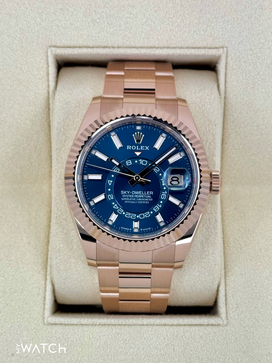 NEW 2025 Rolex Sky-Dweller 42mm 336935 Rose Gold Blue Dial - MyWatchLLC