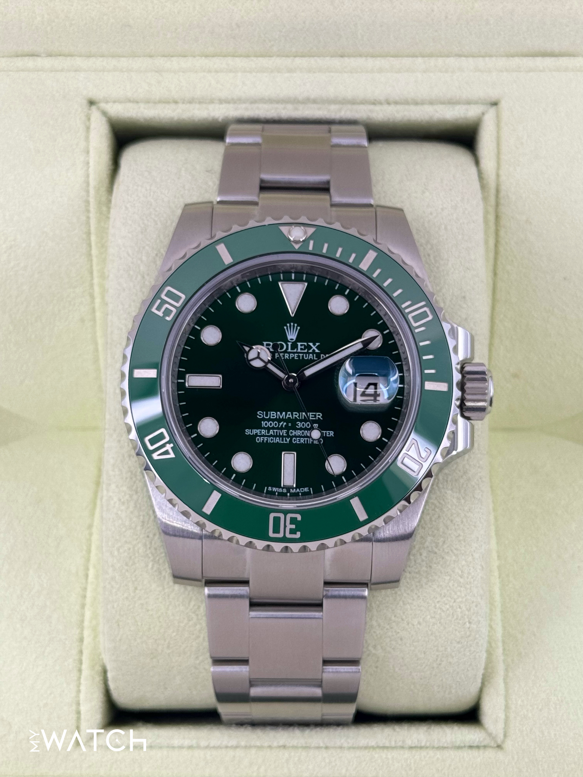 2012 Rolex Submariner “Hulkâ€?40mm 116610LV Green Dial - MyWatchLLC