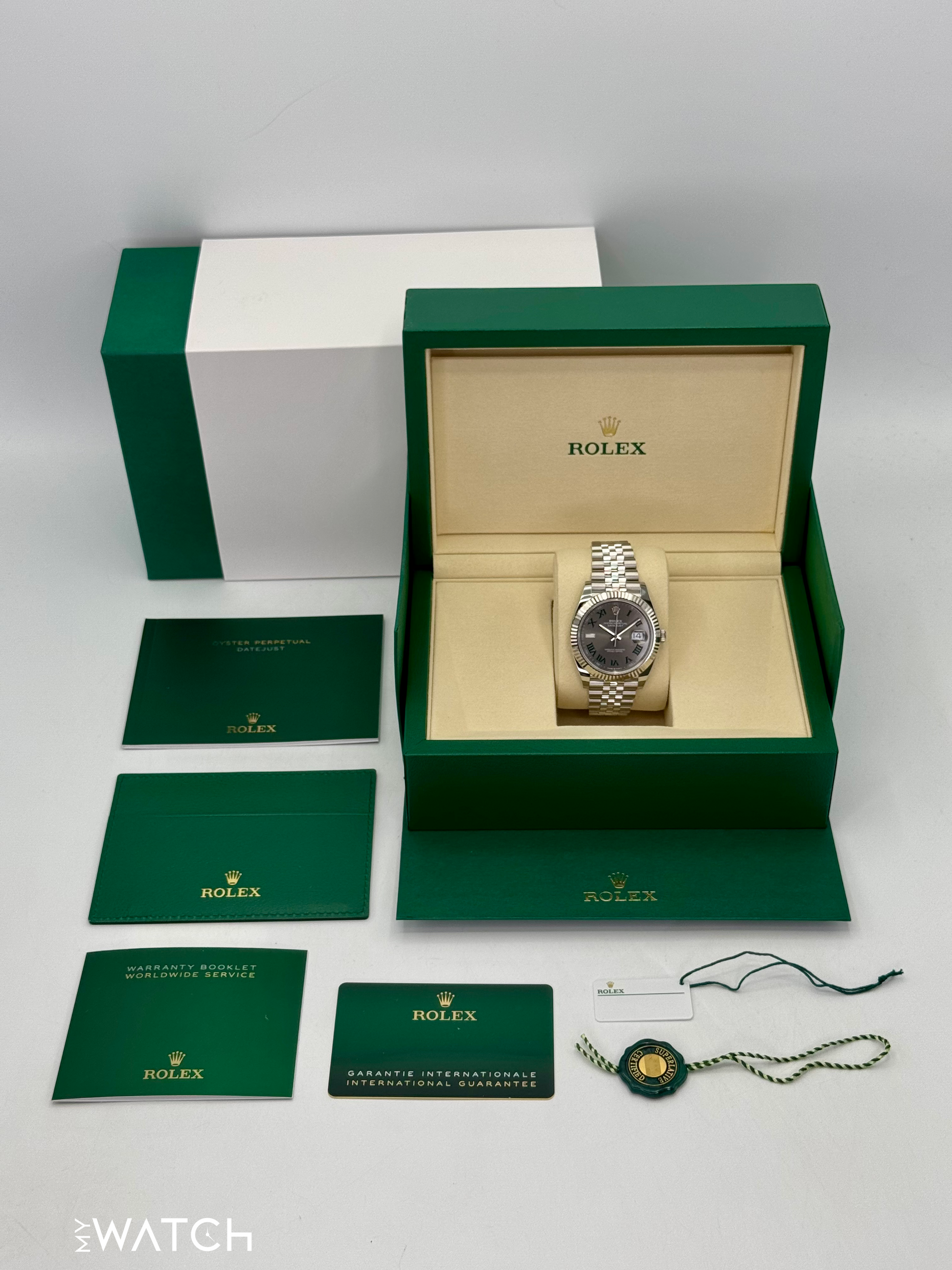 NEW 2025 Rolex Datejust 41mm 126334 Jubilee Wimbledon Dial - MyWatchLLC