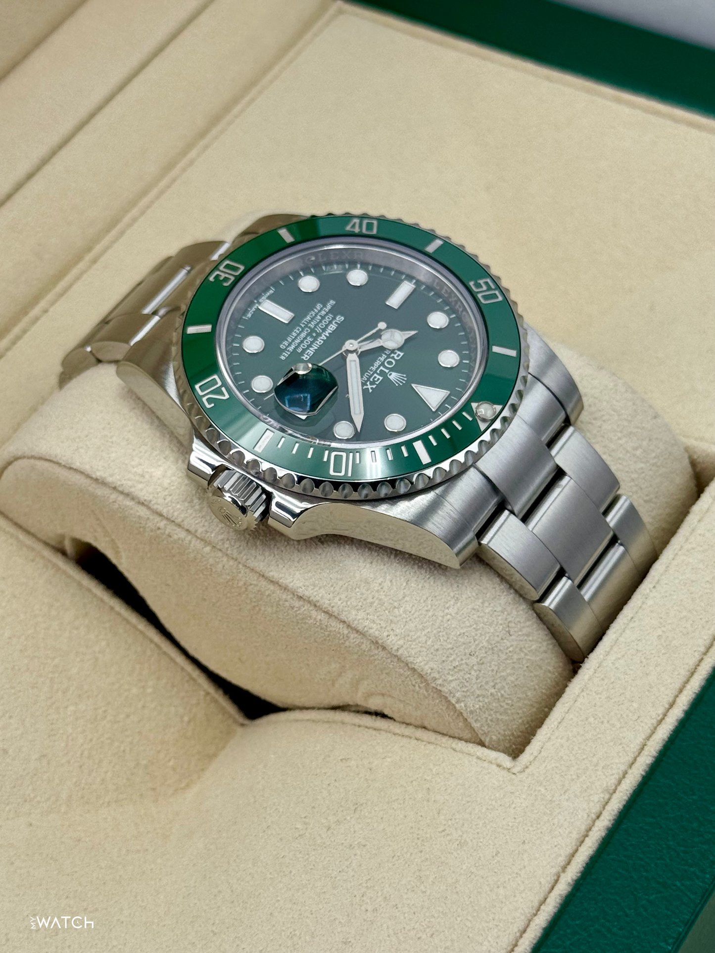 2025 CPO Rolex Submariner “Hulkâ€?40mm 116610LV Green Dial - MyWatchLLC
