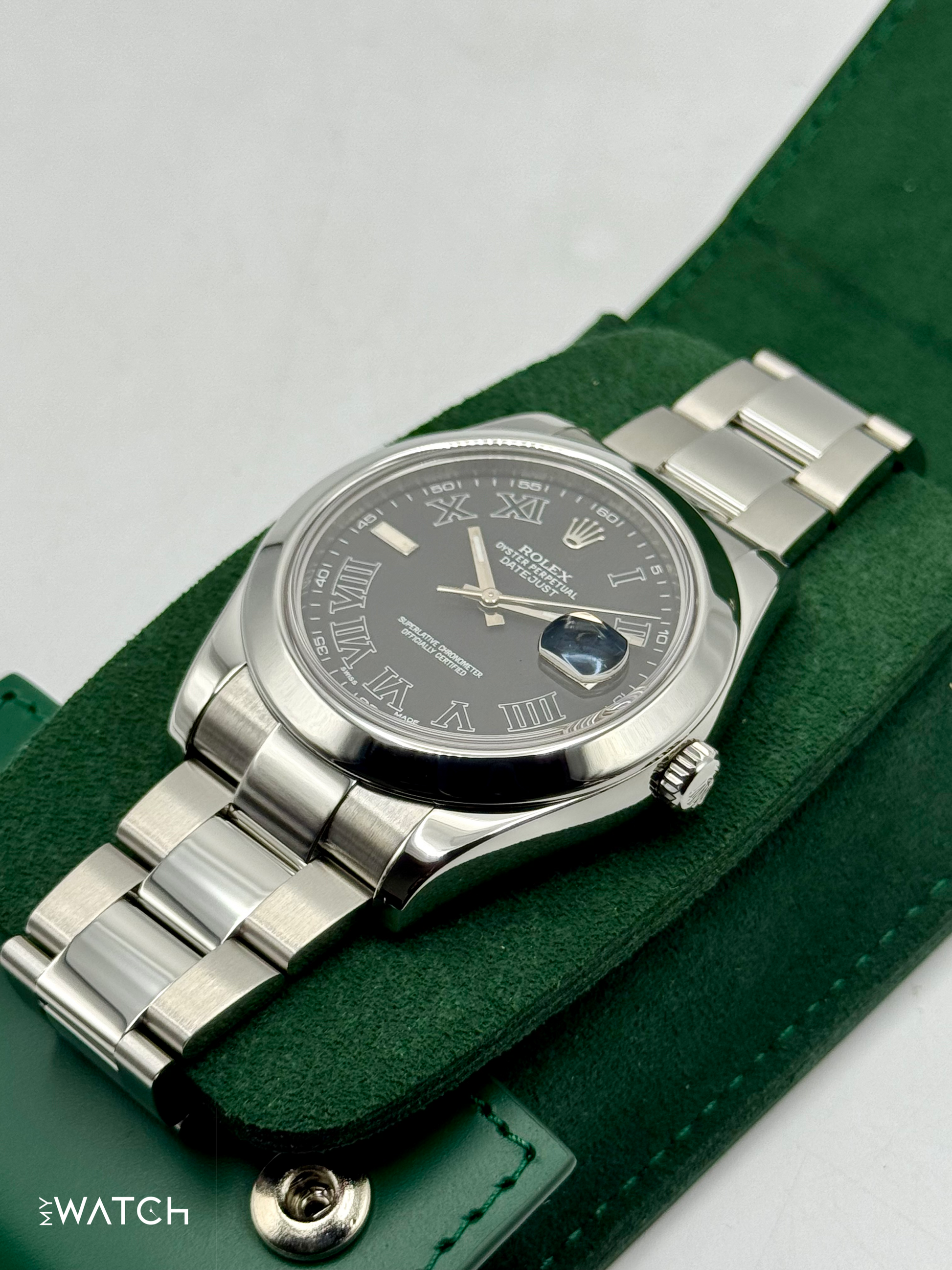 2025 CPO Rolex Datejust II 41mm 116300 Stainless Steel Oyster Black Dial - MyWatchLLC