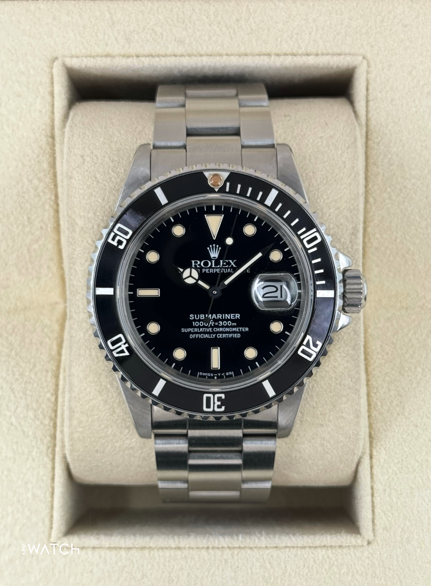 1982 Rolex Submariner 40mm 16800 Stainless Steel Black Dial - MyWatchLLC