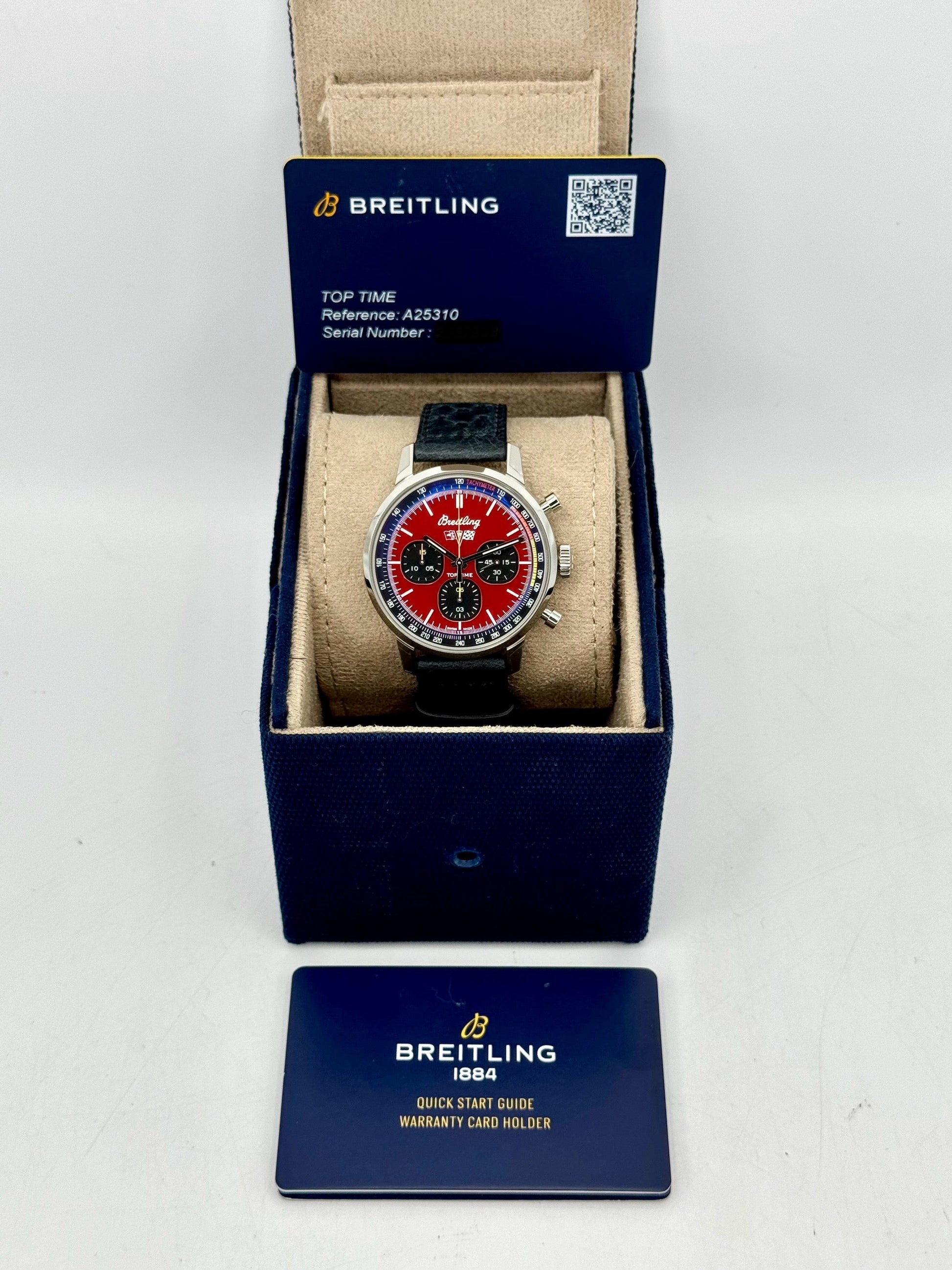 New 2024 Breitling Top Time Chronograph 42mm A25310 Steel Red Dial - MyWatchLLC