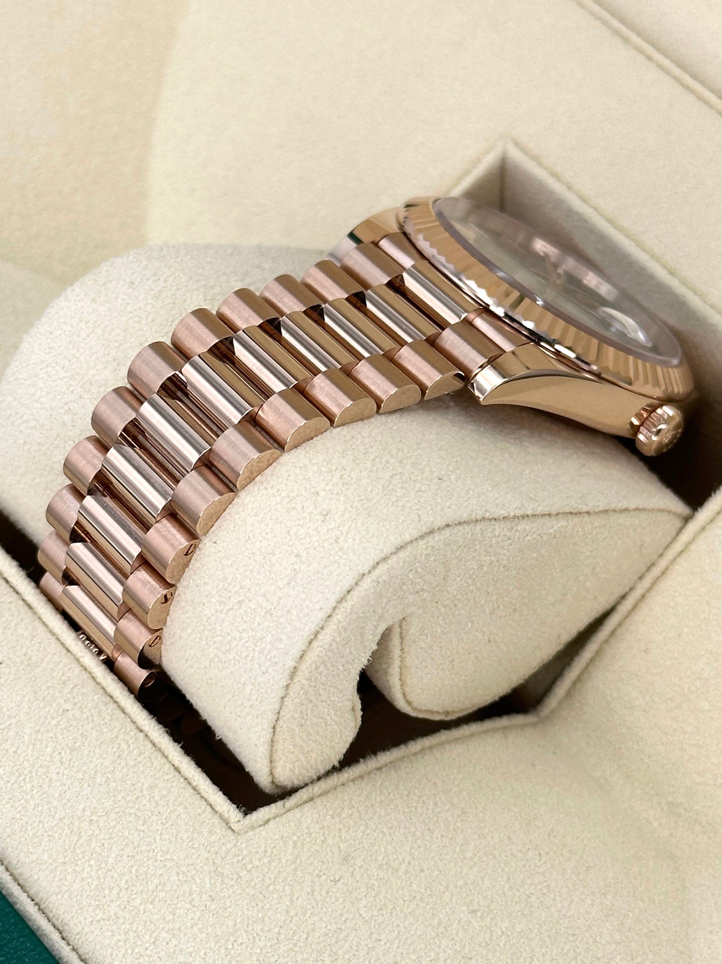 NEW 2024 Rolex Day-Date 40mm 228235 Presidential Rose Gold Olive Dial - MyWatchLLC