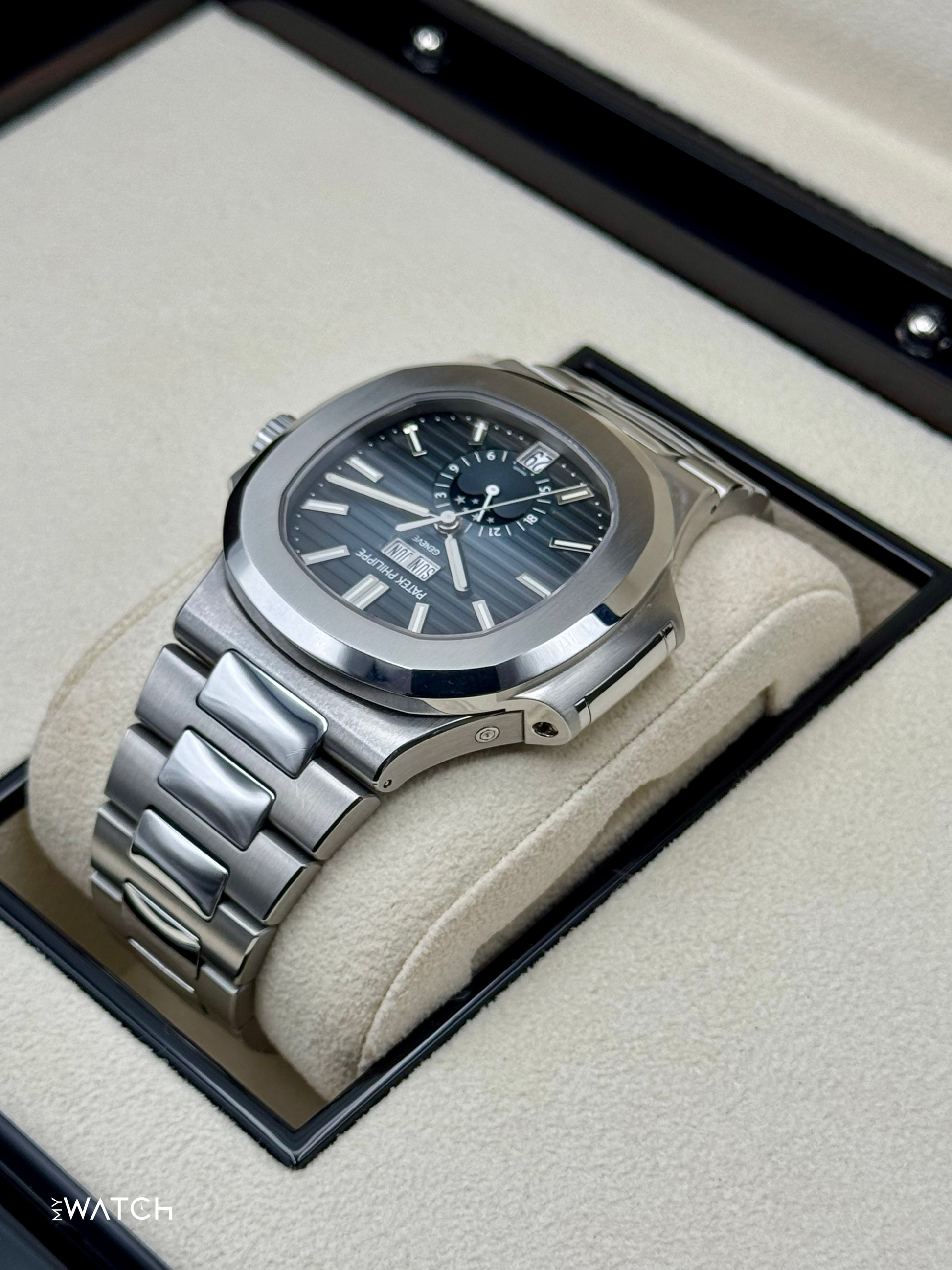 2022 Patek Philippe Nautilus Moonphase 40.5mm 5726/1A-014 Blue Dial - MyWatchLLC