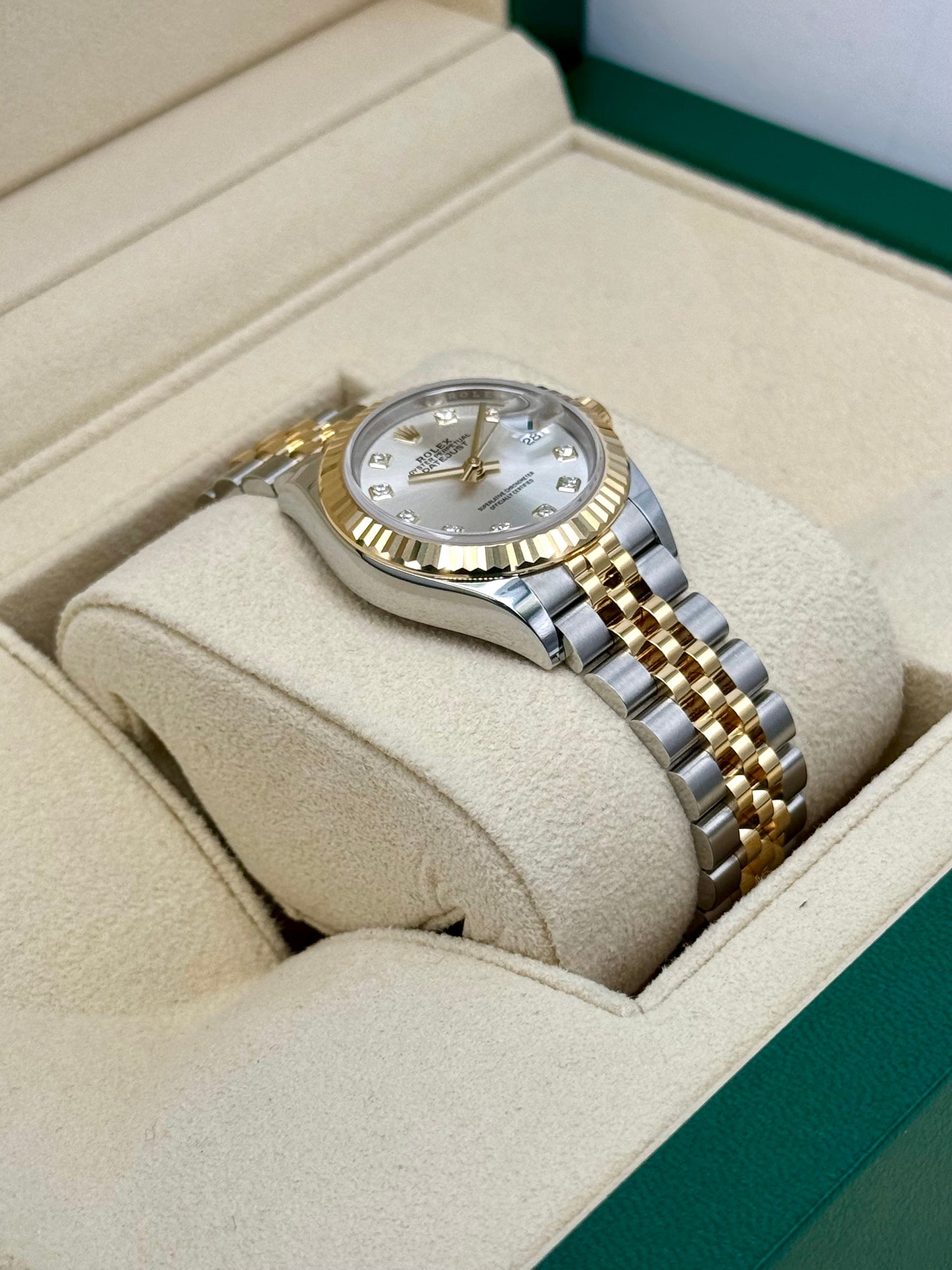 NEW 2024 Rolex Lady Datejust 28mm 279173 Jubilee Silver Diamond Dial - MyWatchLLC