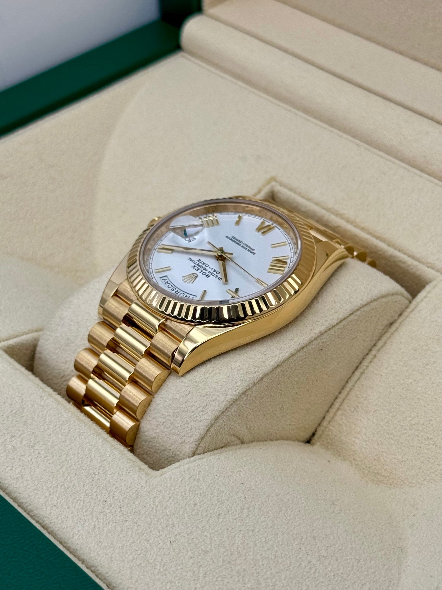 2023 Rolex Day-Date 40mm 228238 Presidential White Dial - MyWatchLLC