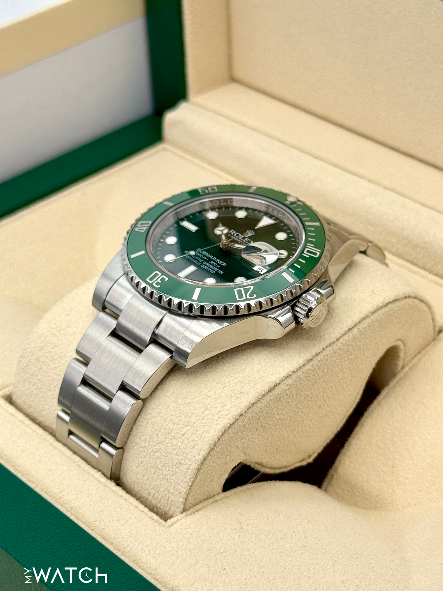 2016 Rolex Submariner “Hulkâ€?40mm 116610LV Green Dial - MyWatchLLC