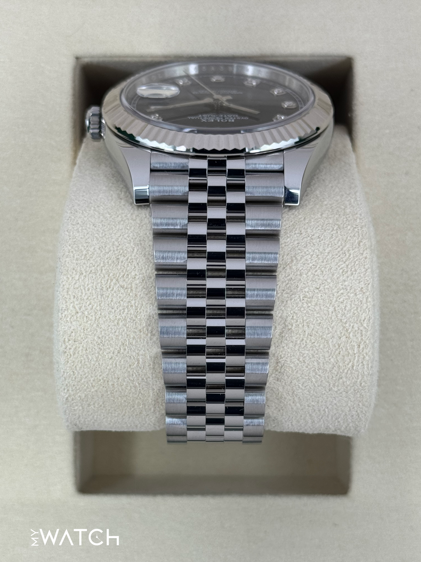 NEW 2025 Rolex Datejust 41mm 126334 Stainless Steel Jubilee Blue Diamond Dial - MyWatchLLC