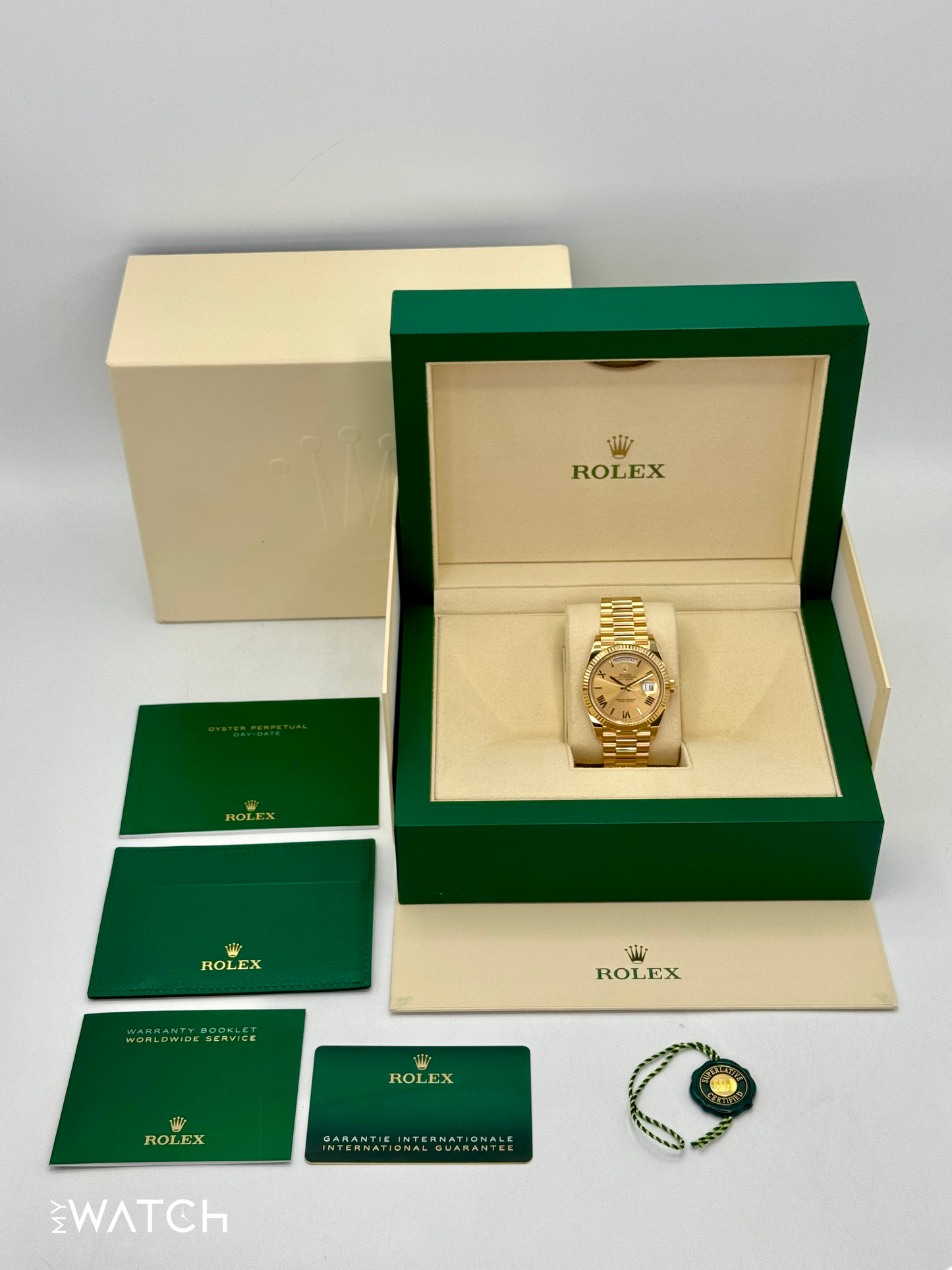 2022 Rolex Day-Date 40mm 228238 Presidential Champagne Dial - MyWatchLLC