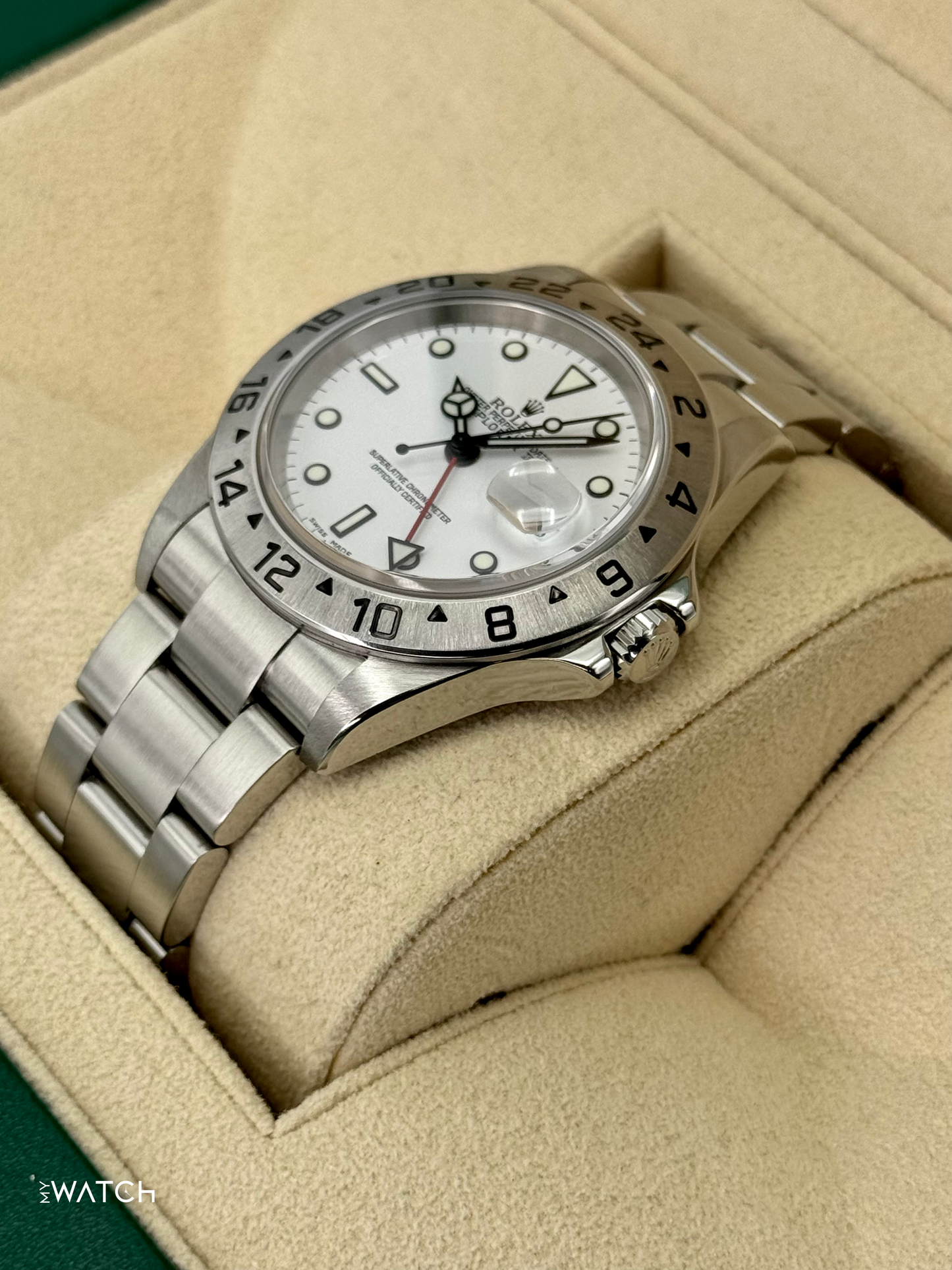 2006 Rolex Explorer II 40mm 16570 Stainless Steel Polar White Dial - MyWatchLLC
