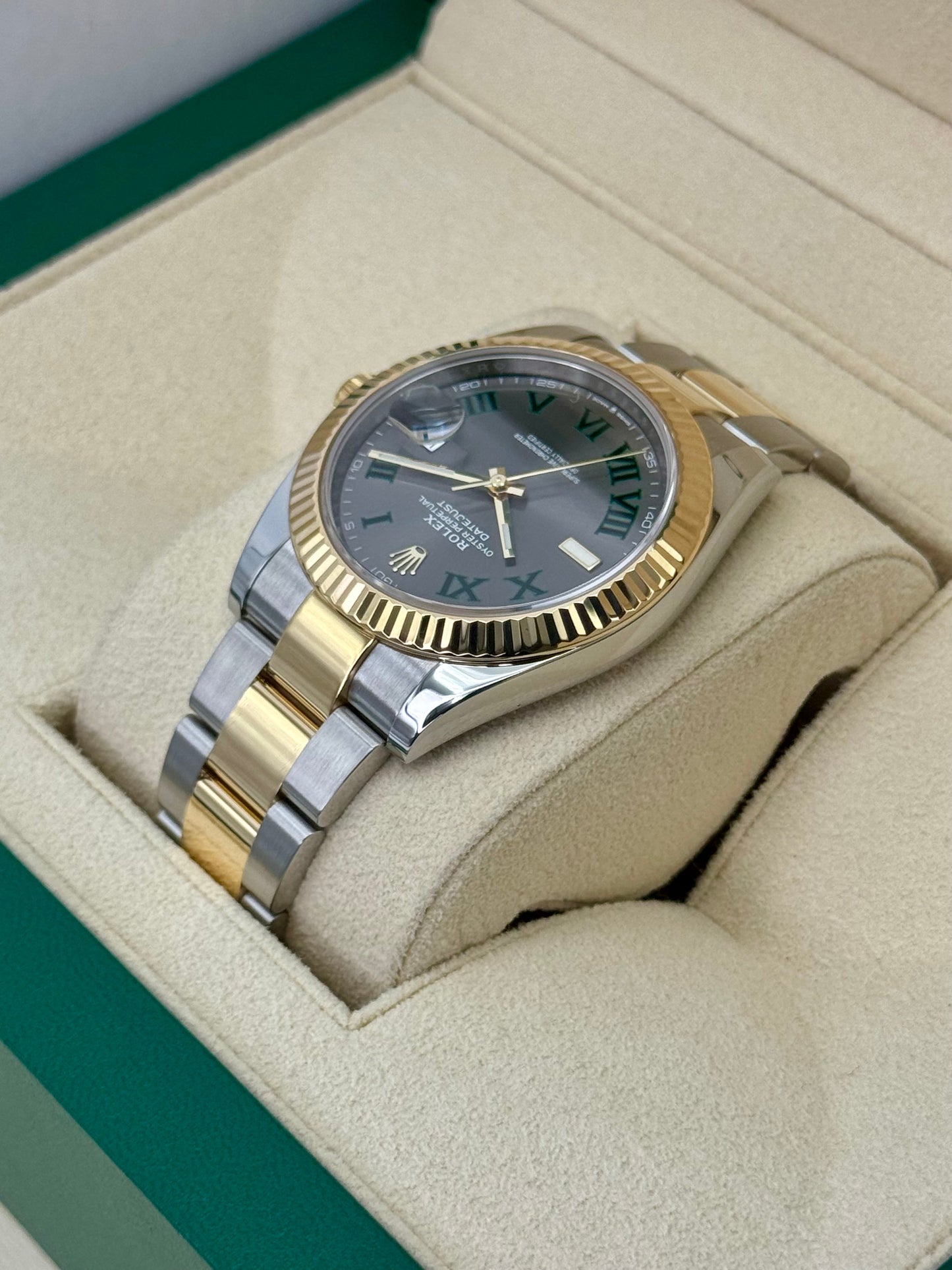 2022 Rolex Datejust 41mm 126333 Two-Tone Oyster Wimbledon Dial - MyWatchLLC