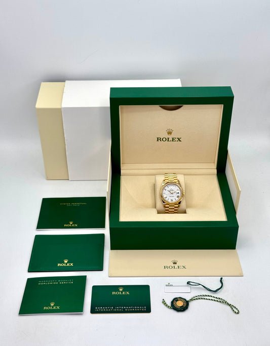 2023 Rolex Day-Date 40mm 228238 Presidential White Dial - MyWatchLLC