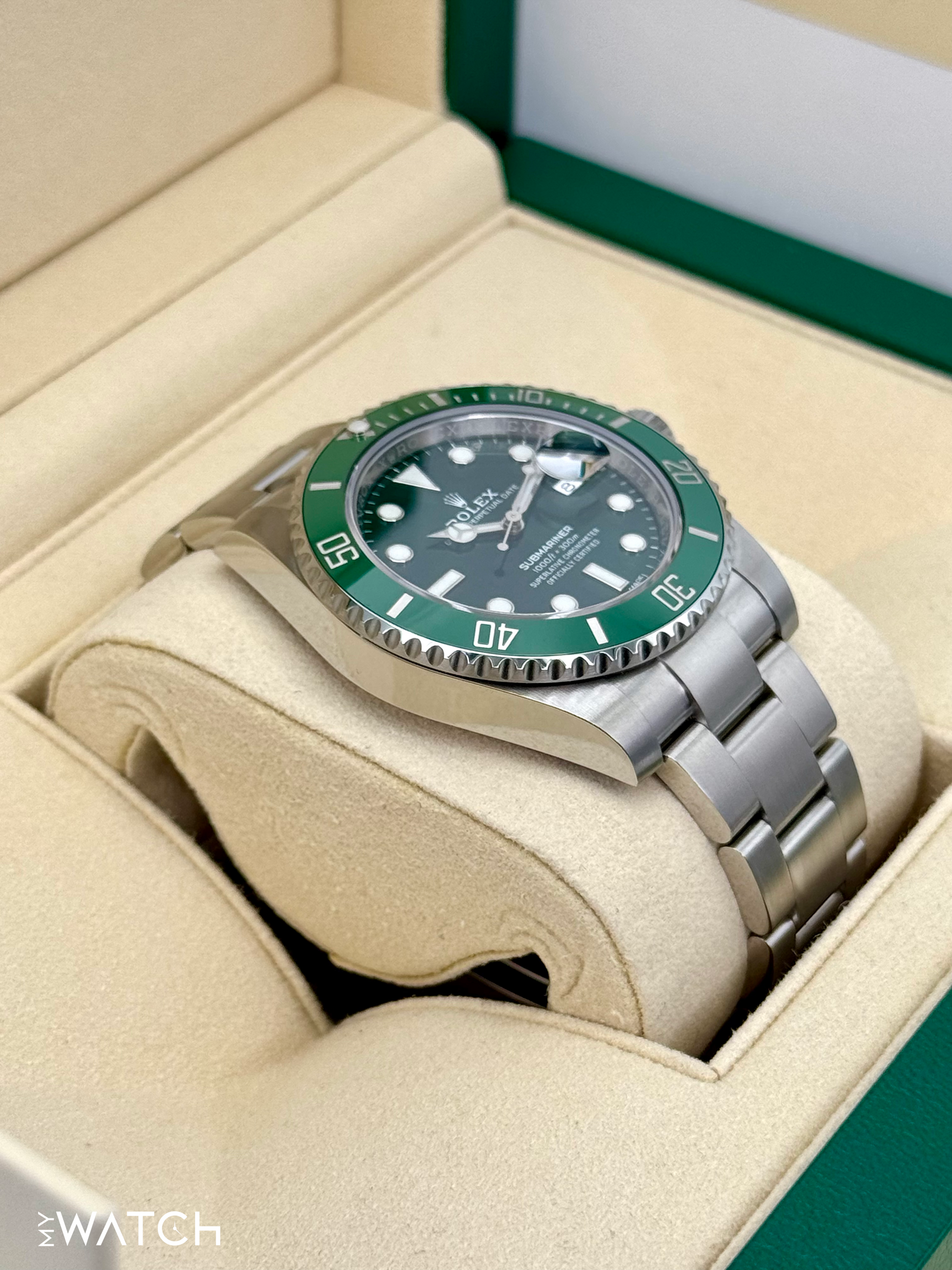 NEW OLD STOCK 2020 Rolex Submariner “Hulkâ€?40mm 116610LV Green Dial - MyWatchLLC