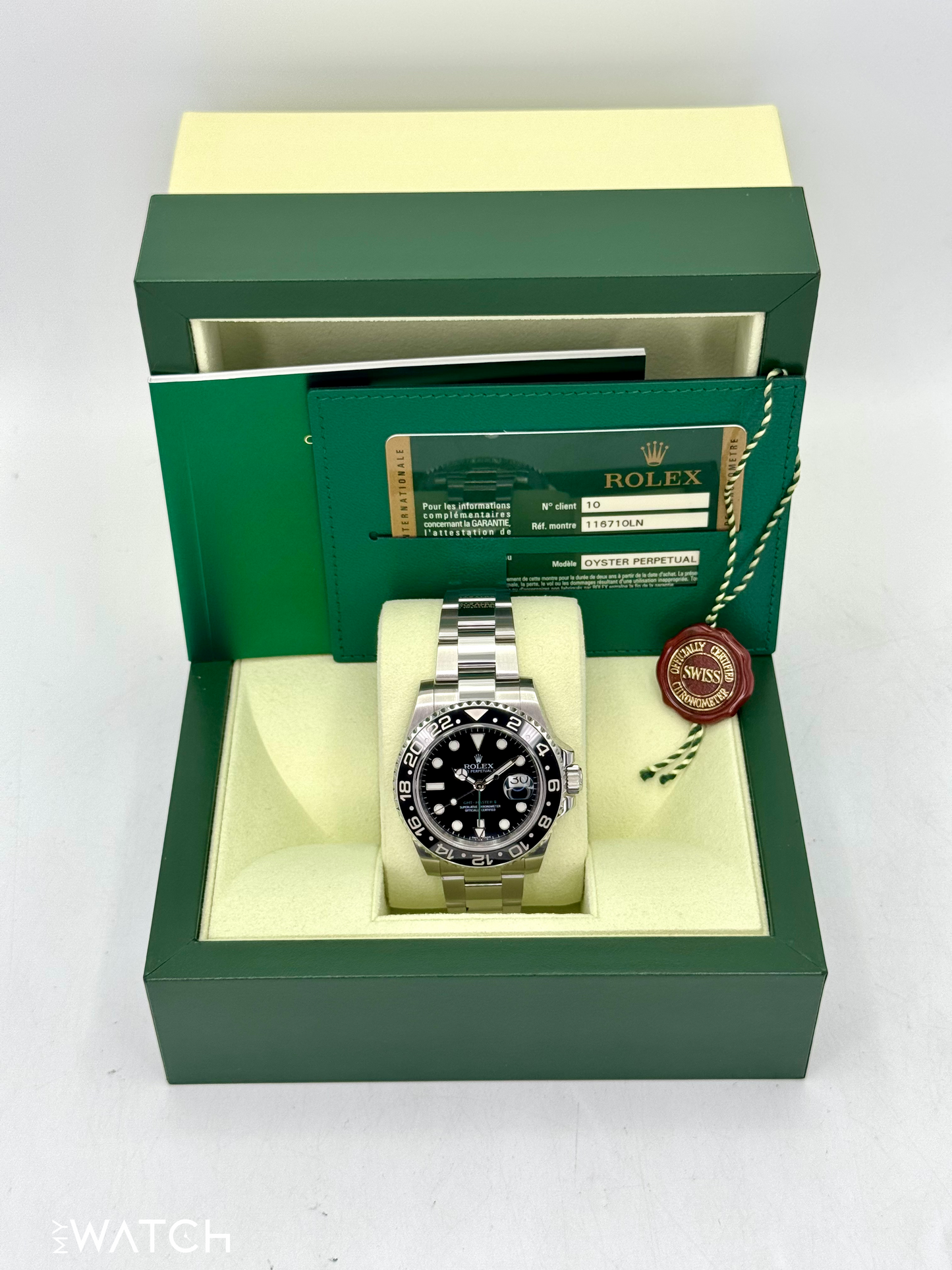 2013 Rolex GMT-Master II 40mm 116710LN Stainless Steel Black Dial - MyWatchLLC
