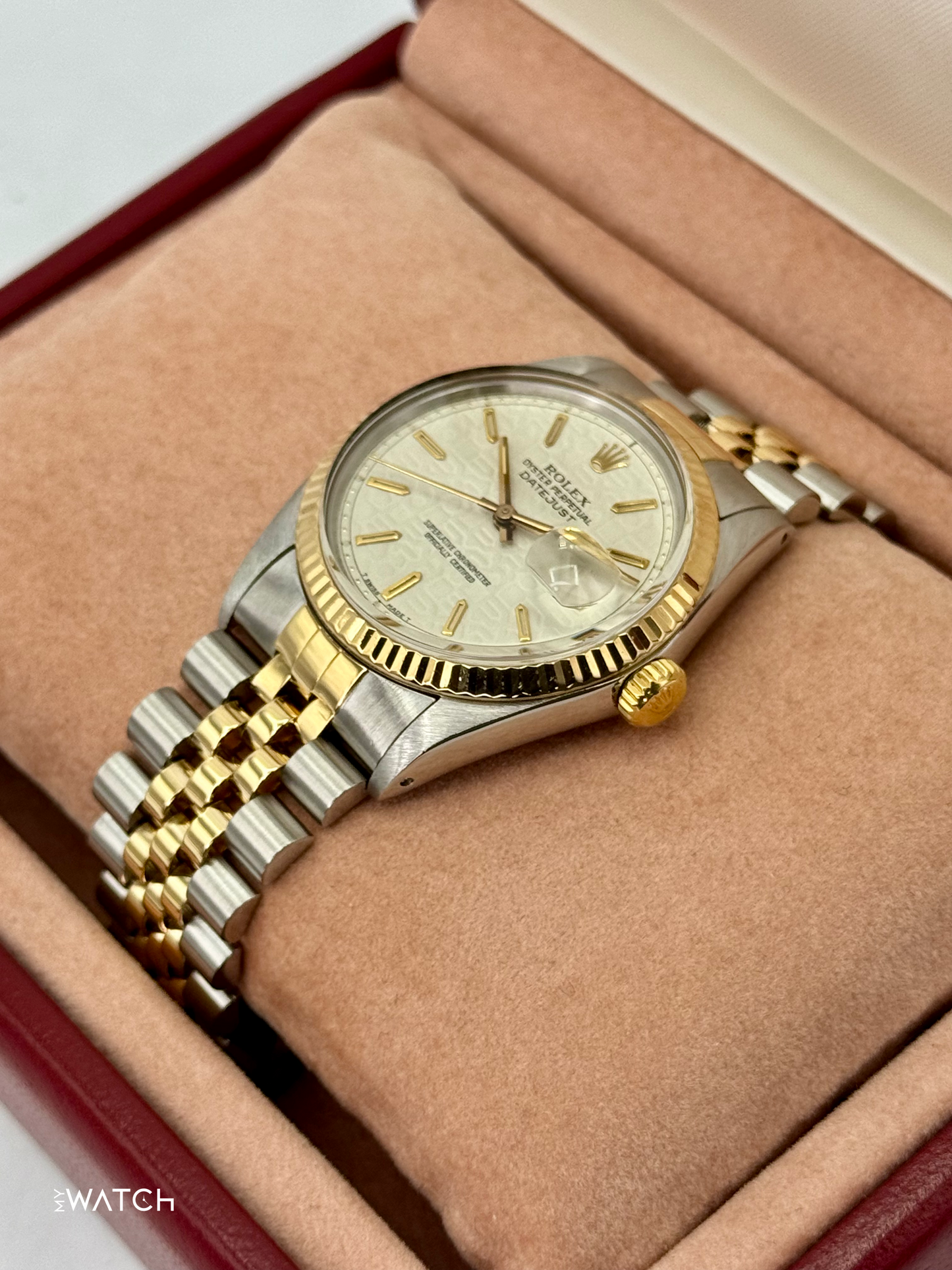 1987 Rolex Datejust 36mm 16013 Two-Tone Jubilee Ivory Anniversary Dial