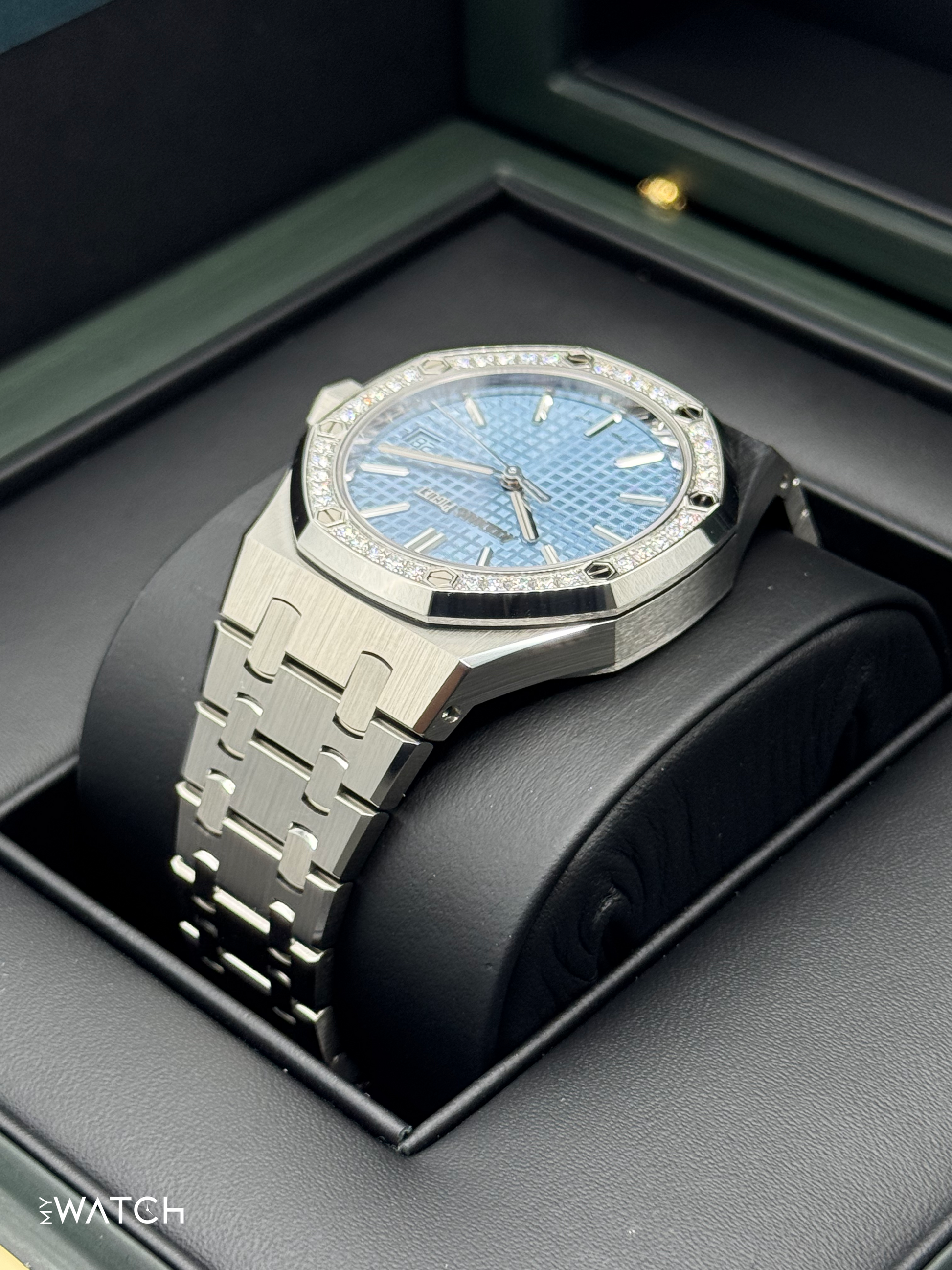 NEW 2025 Audemars Piguet Royal Oak 37mm 15551ST Stainless Steel Blue Dial - MyWatchLLC
