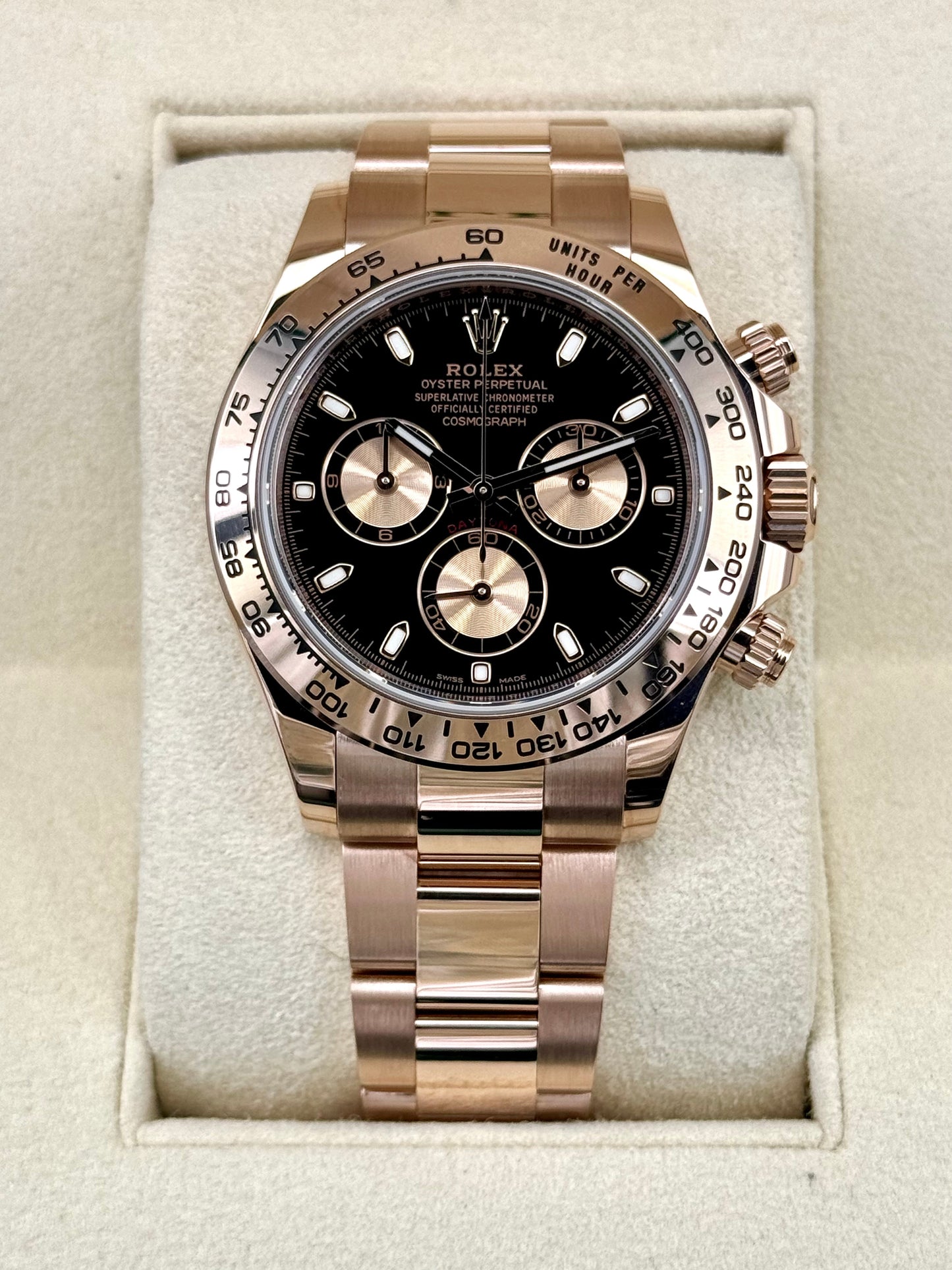 2020 Rolex Daytona Rose Gold 116505 Black and Sundust Dial - MyWatchLLC