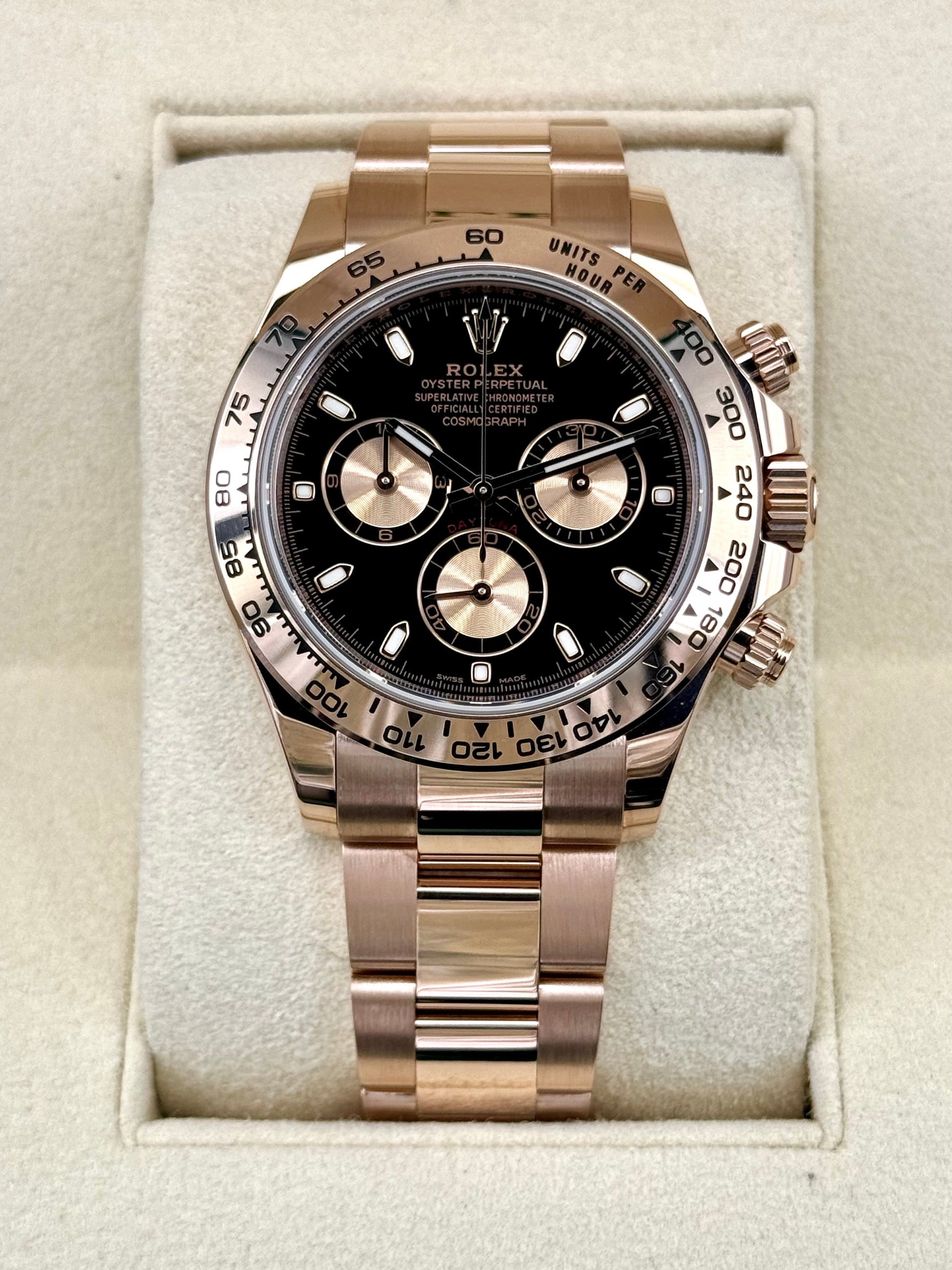 2020 Rolex Daytona Rose Gold 116505 Black and Sundust Dial - MyWatchLLC