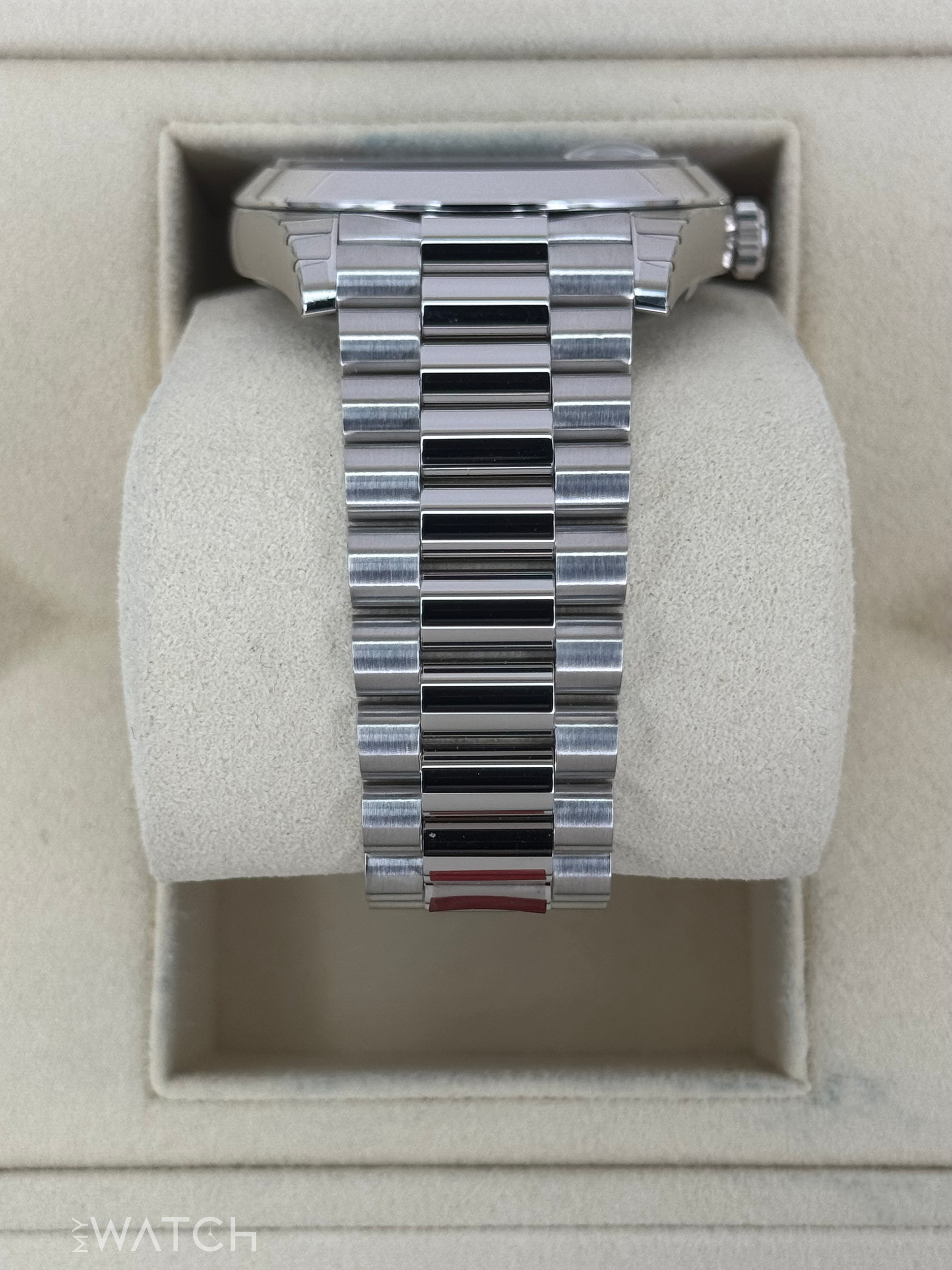 NEW 2024 Rolex Day-Date 40mm 228206 Platinum Blue Motif Dial - MyWatchLLC