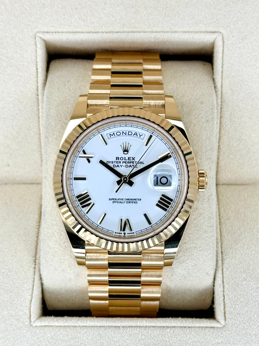 NEW 2024 Rolex Day-Date 40mm 228238 Presidential White Dial - MyWatchLLC
