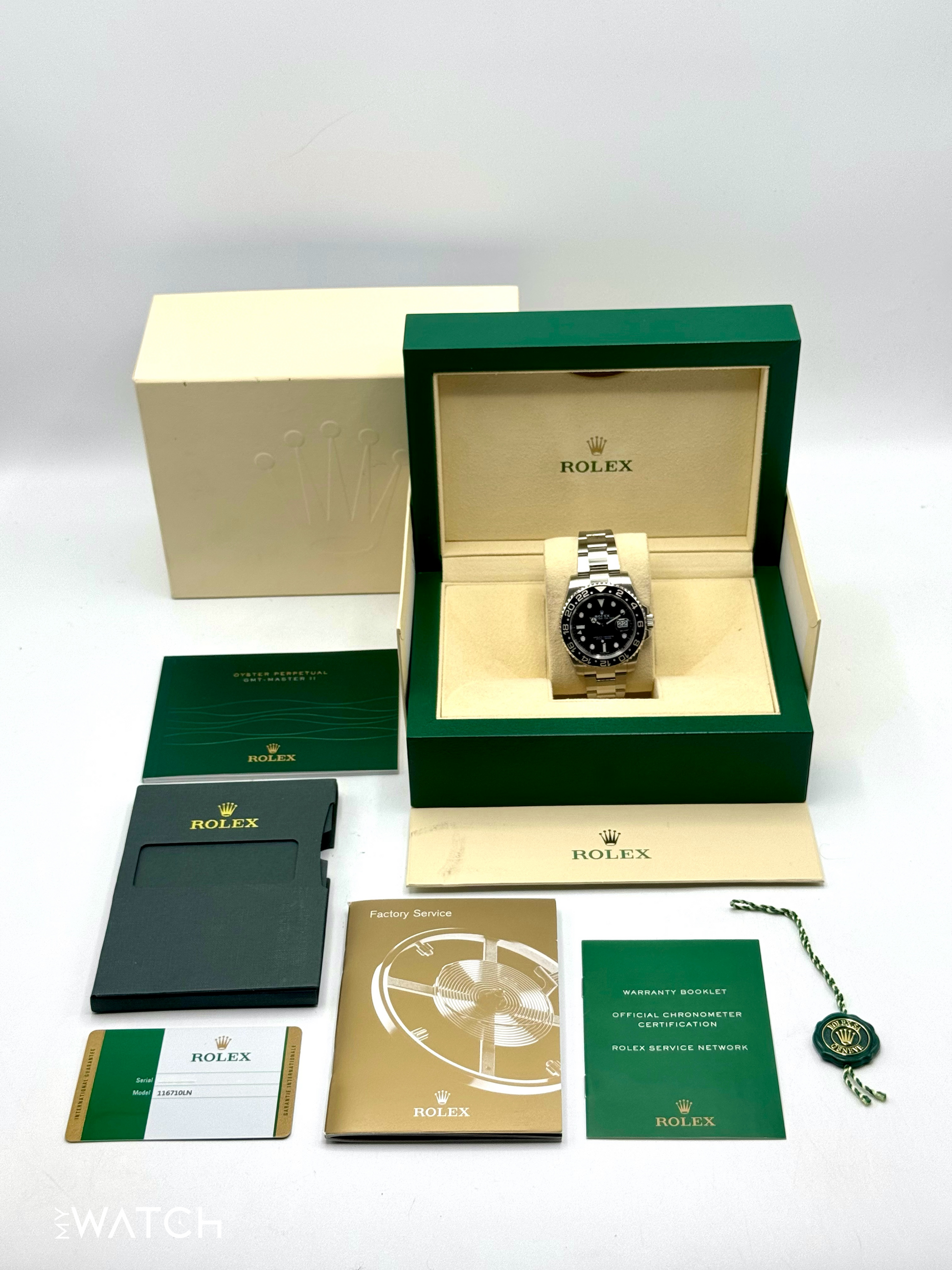2019 Rolex GMT-Master II 40mm 116710LN Stainless Steel Black Dial - MyWatchLLC