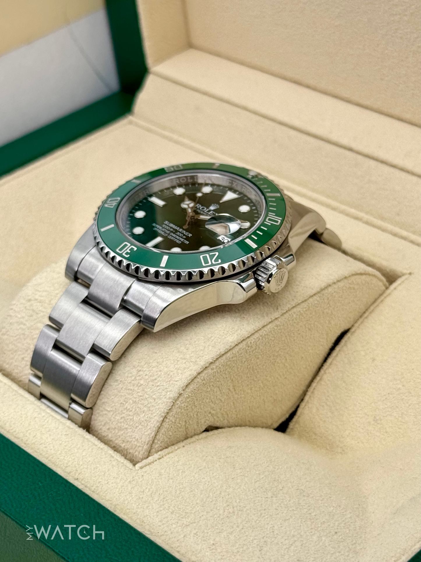 2015 Rolex Submariner “Hulkâ€?40mm 116610LV Green Dial - MyWatchLLC