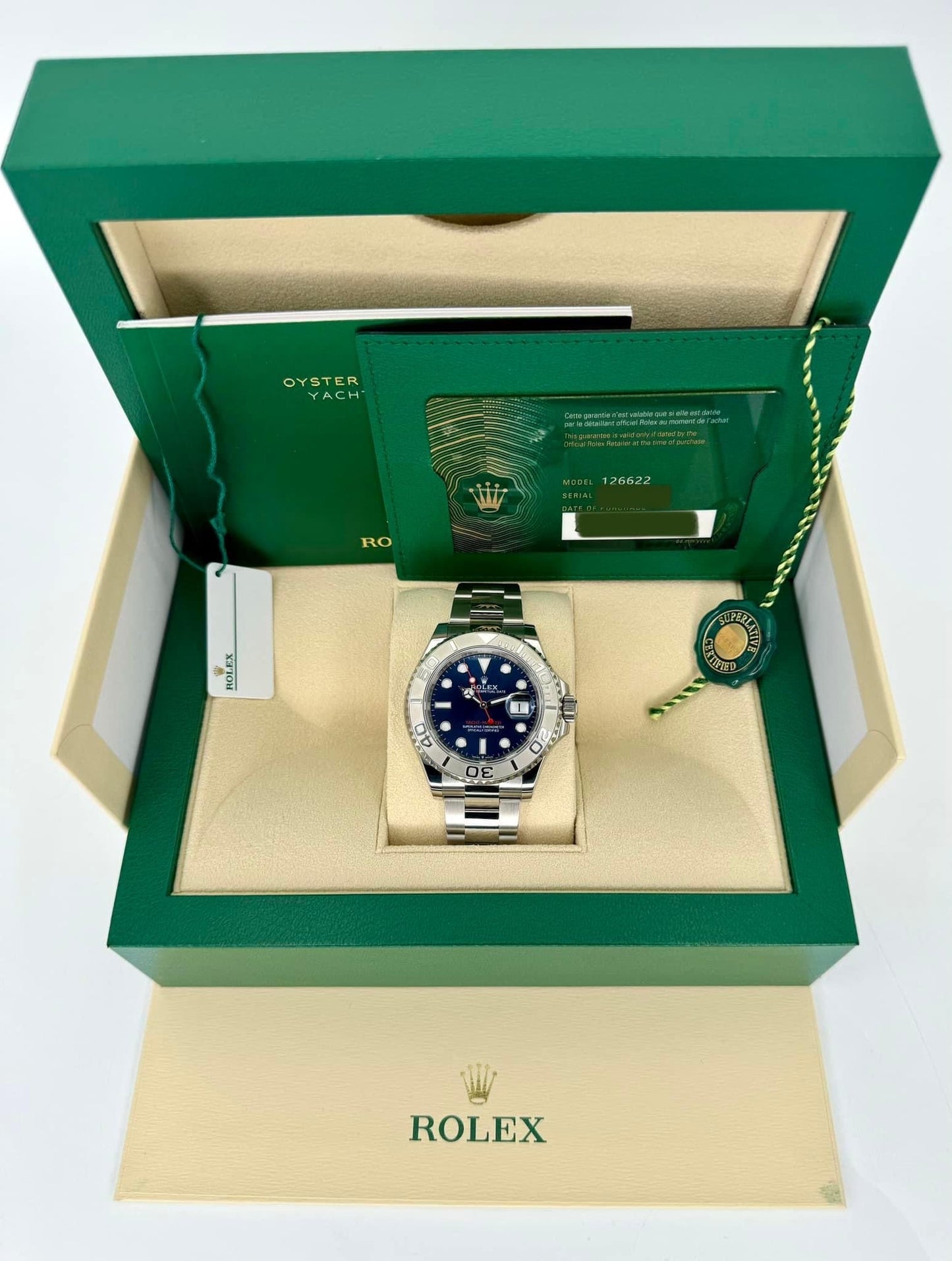 NEW 2023 Rolex Yacht-Master 40mm 126622 Stainless Steel Blue Dial - MyWatchLLC