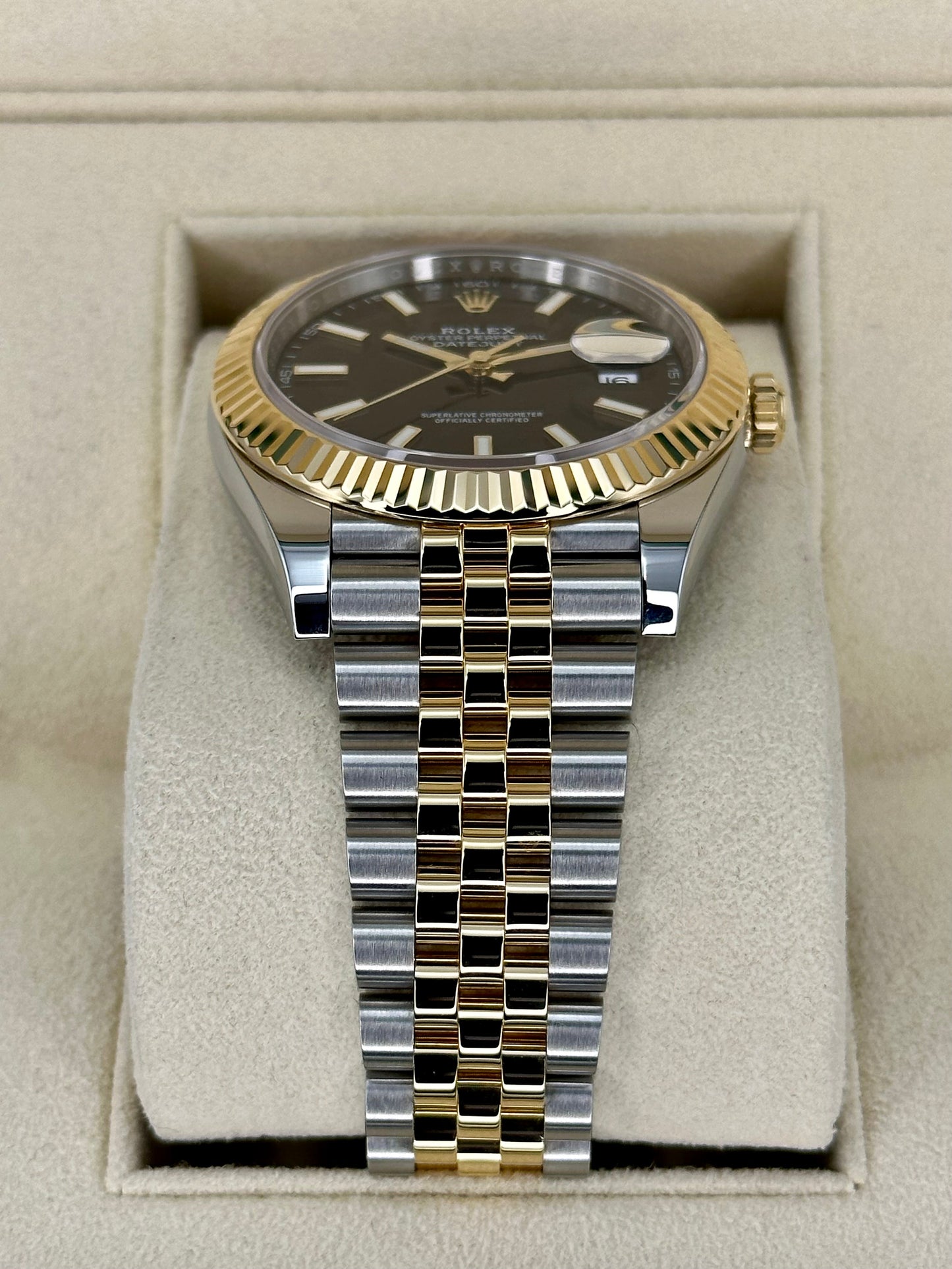 2023 Rolex Datejust 41mm 126333 Two-Tone Jubilee Black Stick Dial - MyWatchLLC