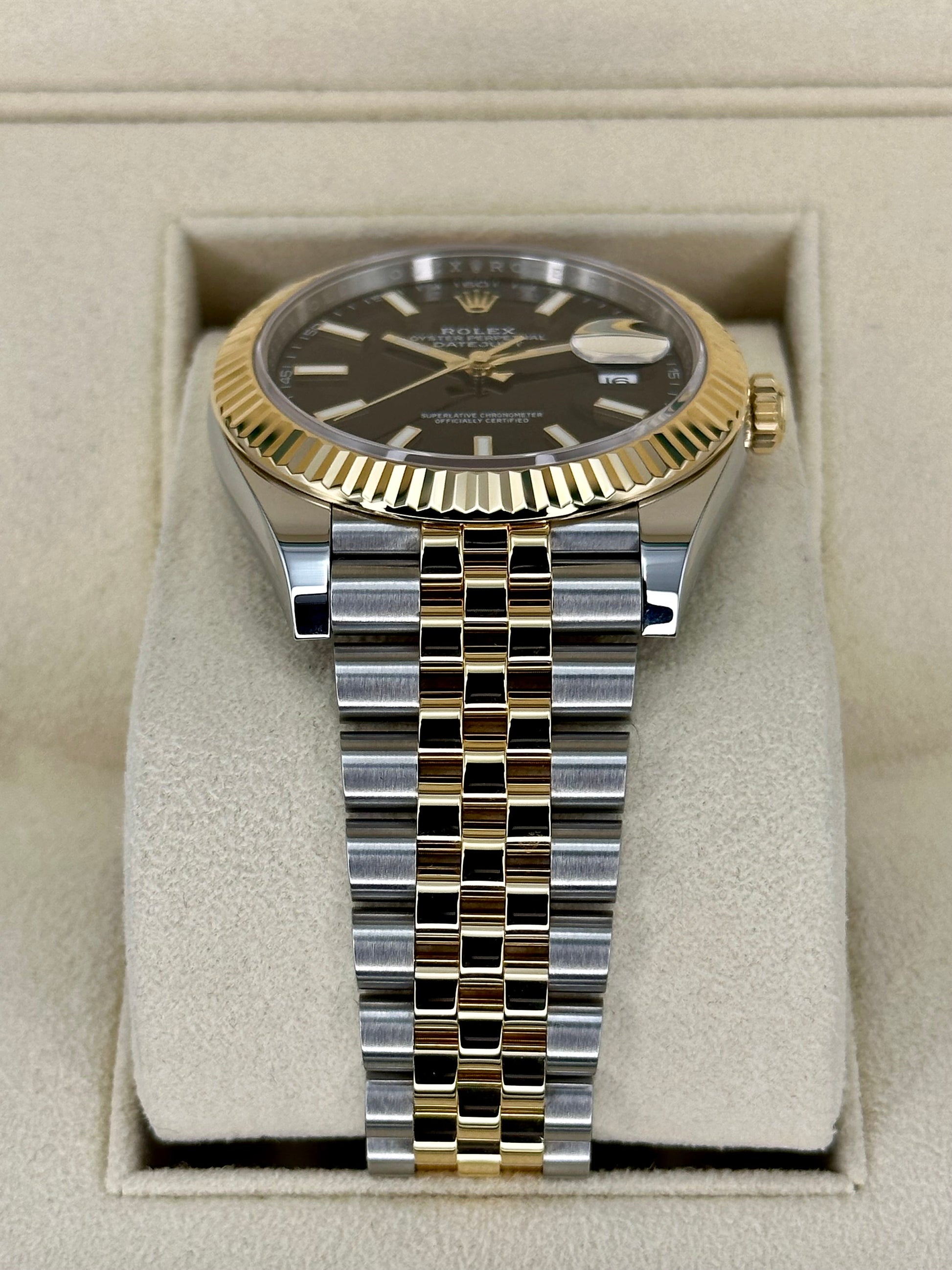 2023 Rolex Datejust 41mm 126333 Two-Tone Jubilee Black Stick Dial - MyWatchLLC