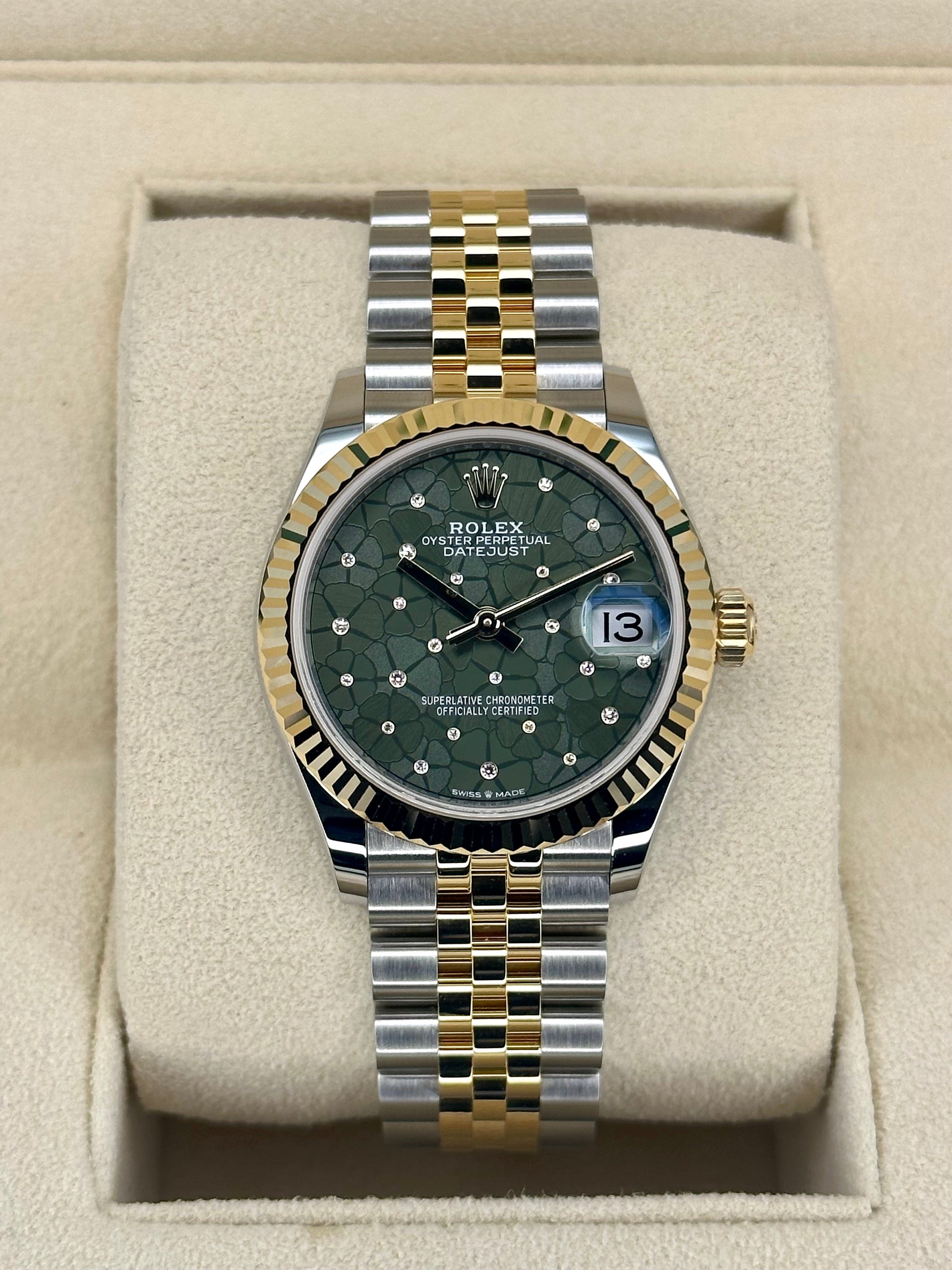 NEW 2024 Rolex Lady Datejust 31mm 278273 Two-Tone Floral Motif Dial - MyWatchLLC