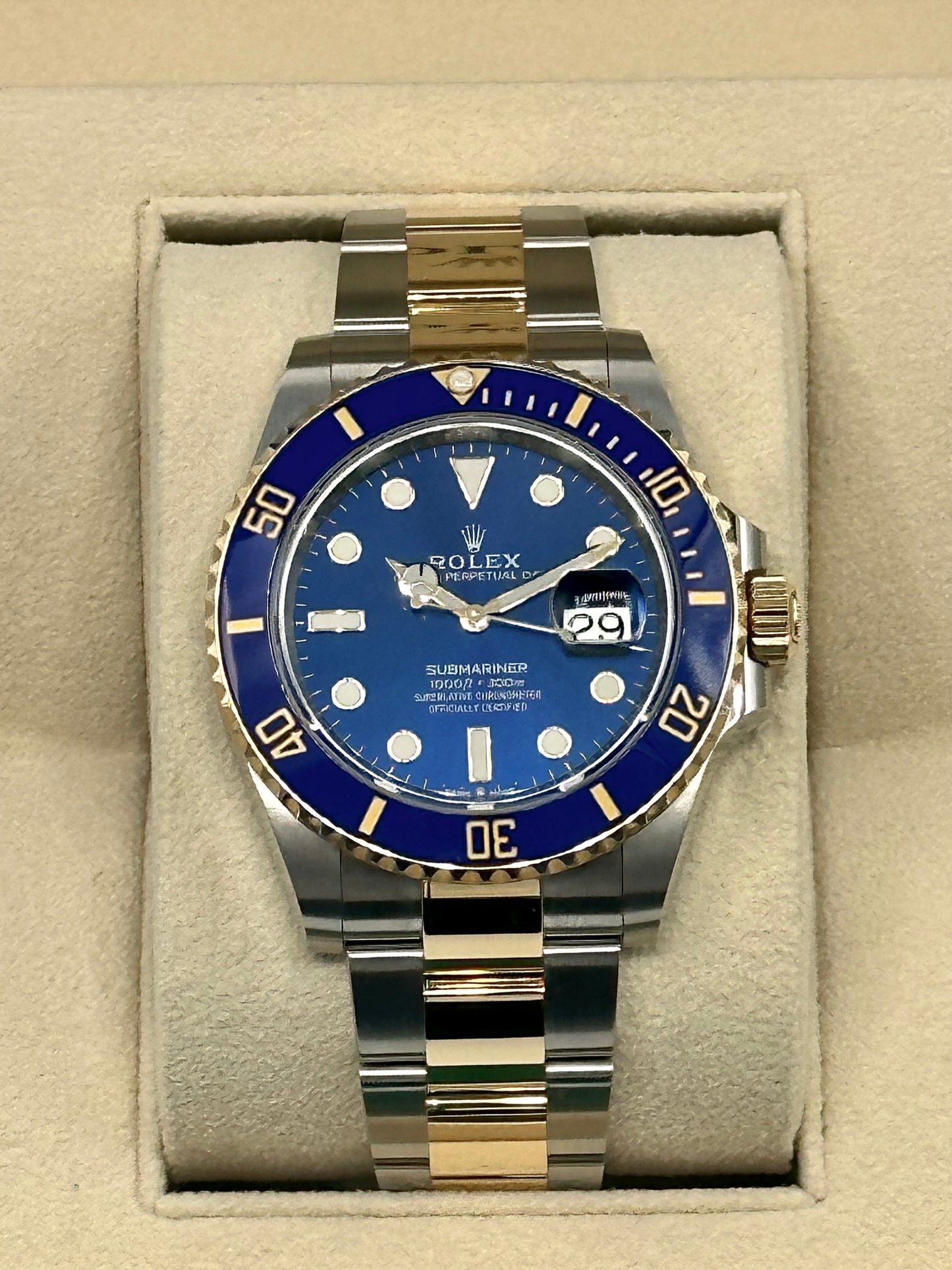 2023 Rolex Submariner Date “Bluesyâ€?41mm 126613LB Two-Tone Blue Dial - MyWatchLLC