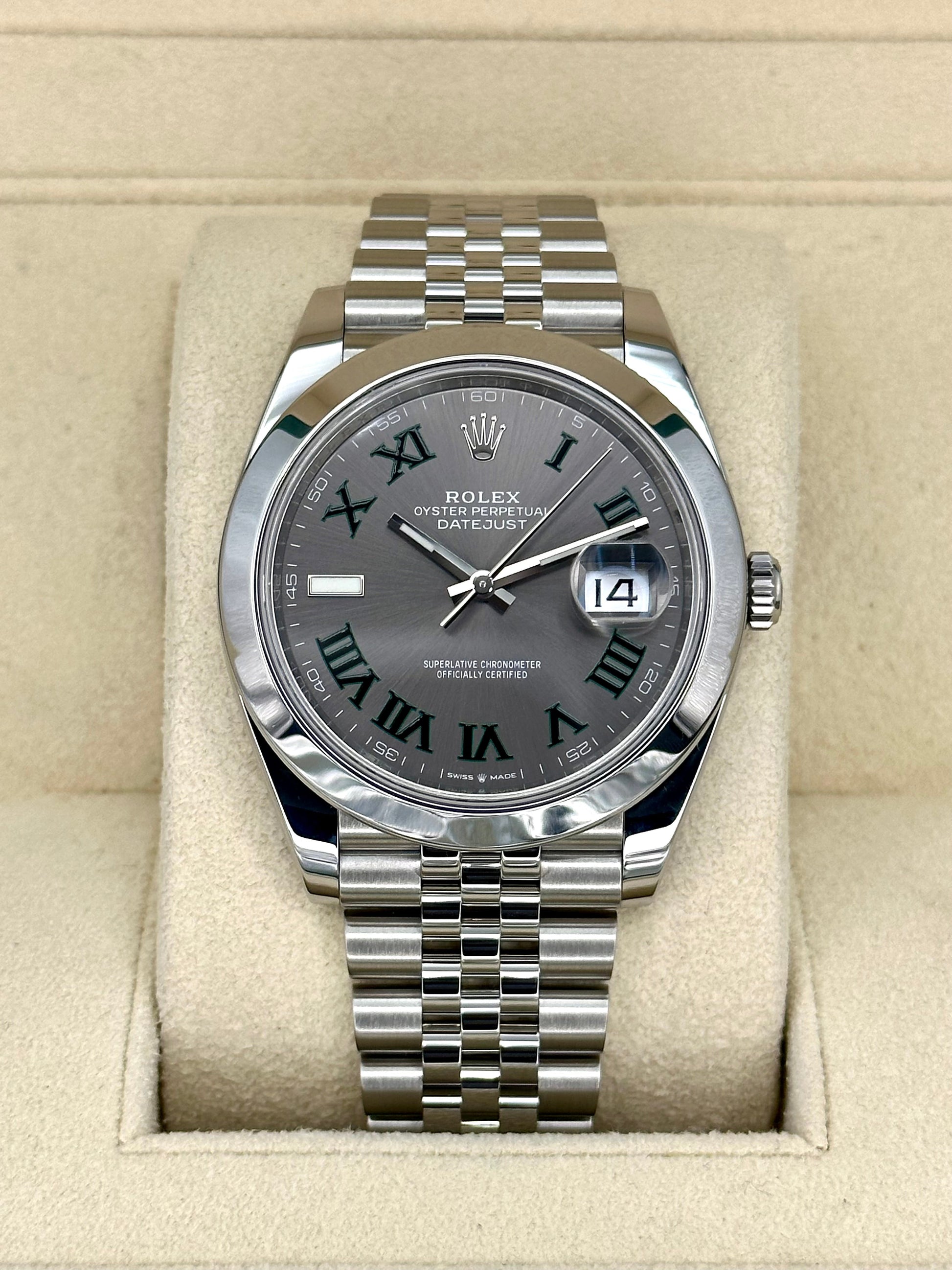 2022 Rolex Datejust 41mm 126300 Jubilee Wimbledon Dial - MyWatchLLC