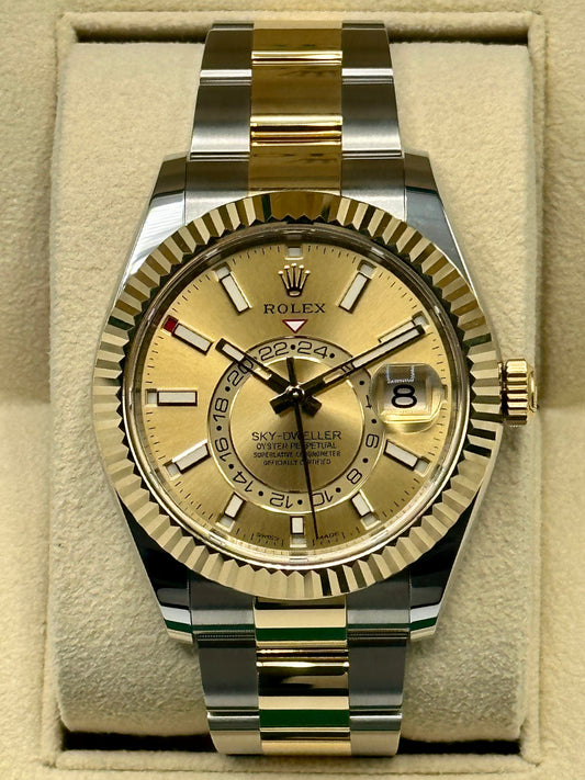 NEW 2023 Rolex Sky-Dweller 326933 Champagne Dial - MyWatchLLC