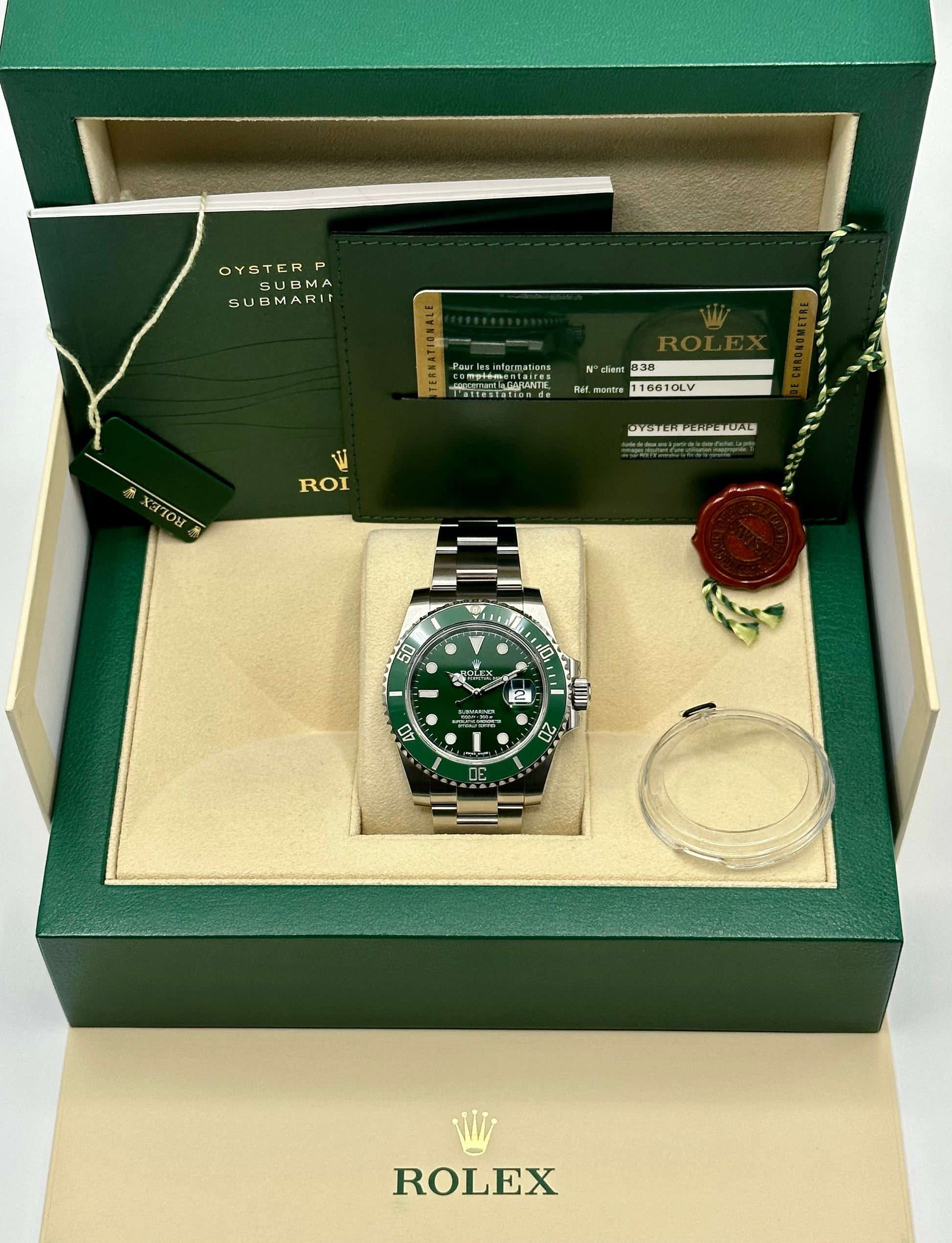 2015 Rolex Submariner Date "Hulk" 116610LV Green Dial Oyster - MyWatchLLC