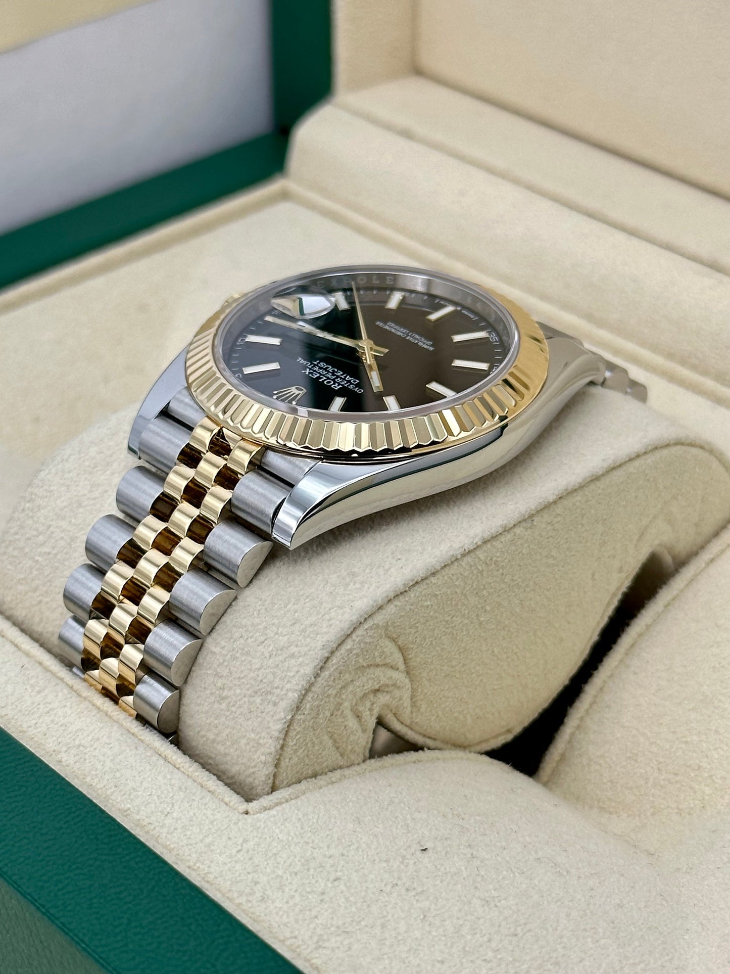 2023 Rolex Datejust 41mm 126333 Two-Tone Jubilee Black Stick Dial - MyWatchLLC