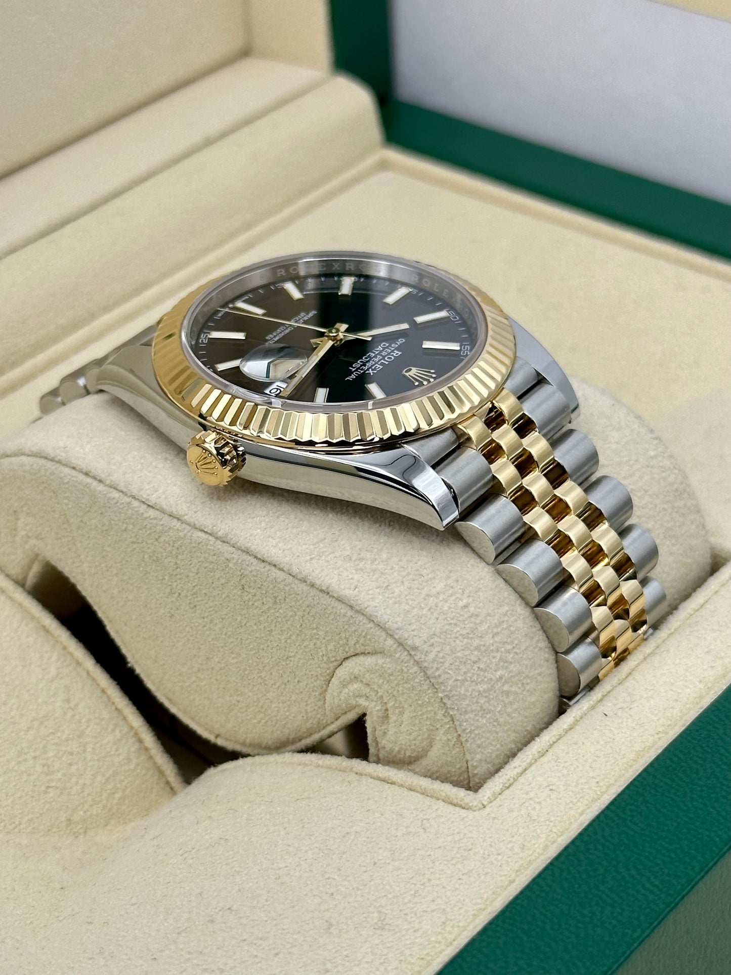 2023 Rolex Datejust 41mm 126333 Two-Tone Jubilee Black Stick Dial - MyWatchLLC