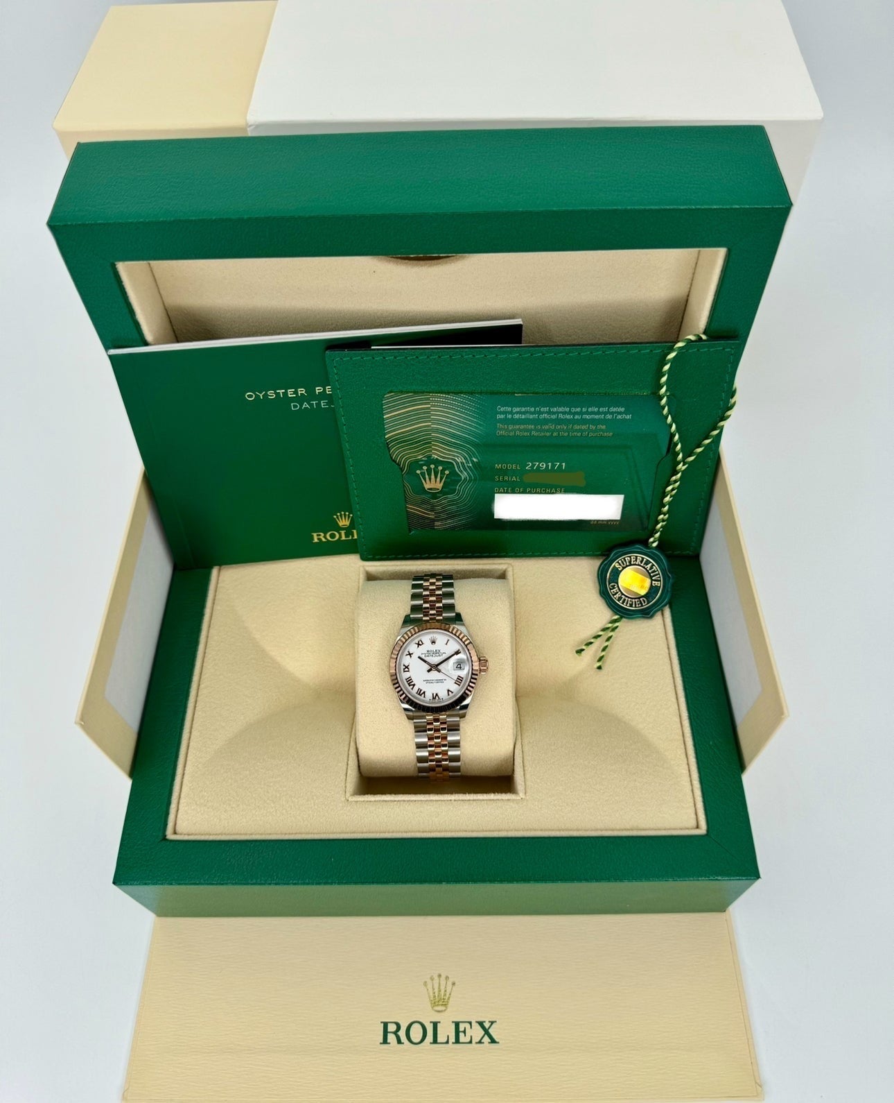 NEW 2025 Rolex Lady-Datejust 28mm 279171 Jubilee White Dial - MyWatchLLC