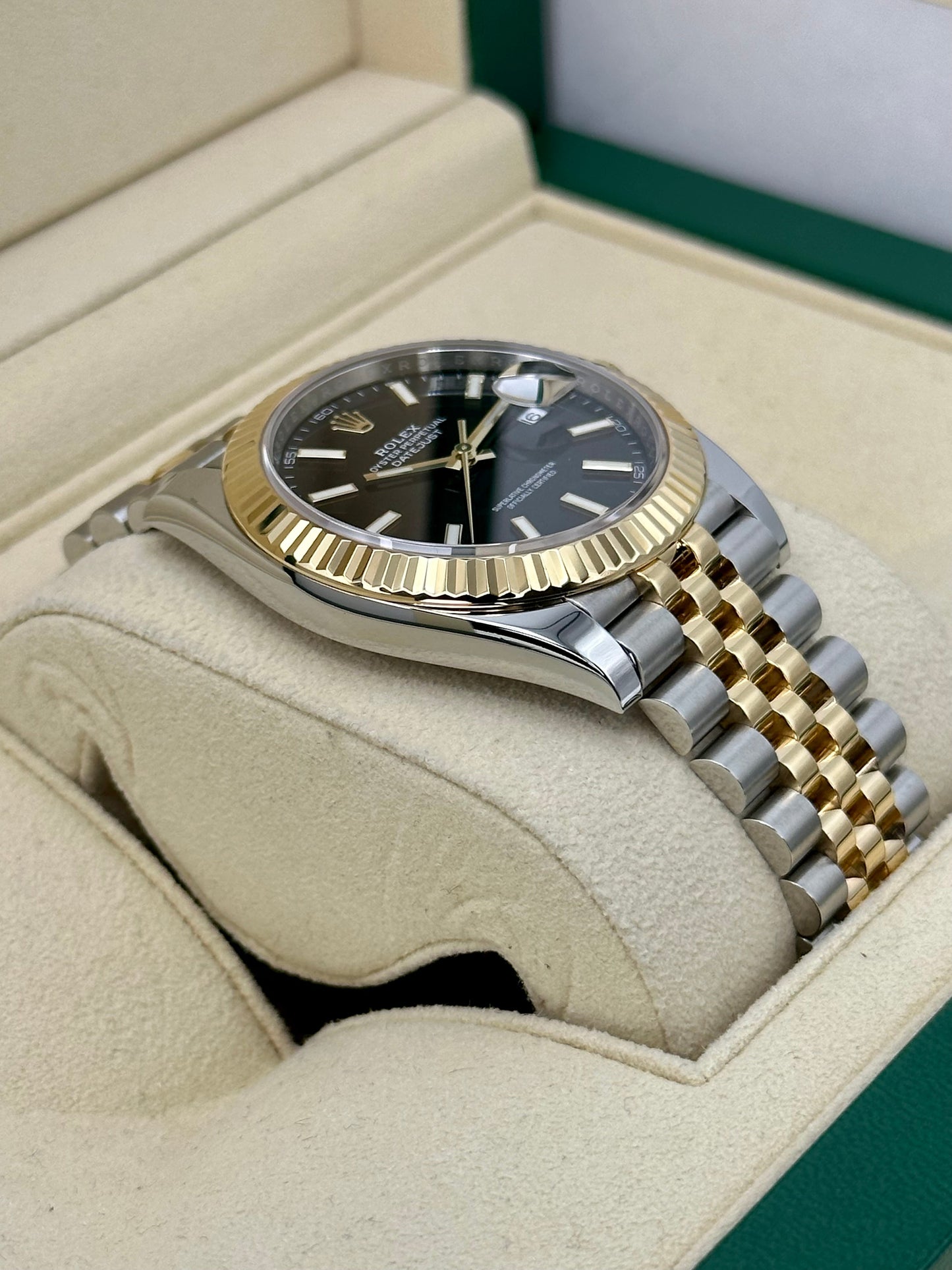 2023 Rolex Datejust 41mm 126333 Two-Tone Jubilee Black Stick Dial - MyWatchLLC