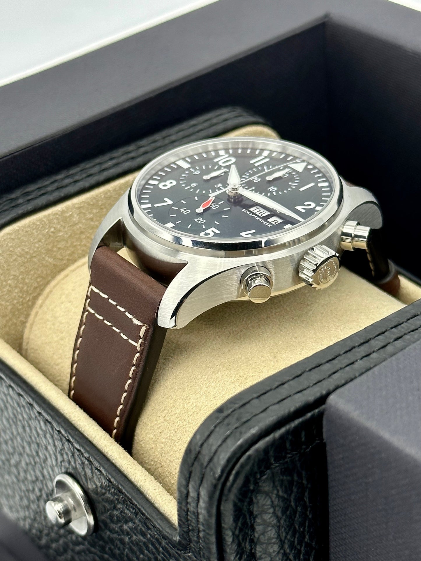 2023 IWC Pilot's Chronograph 41mm IW388103 Stainless Steel Green Dial - MyWatchLLC