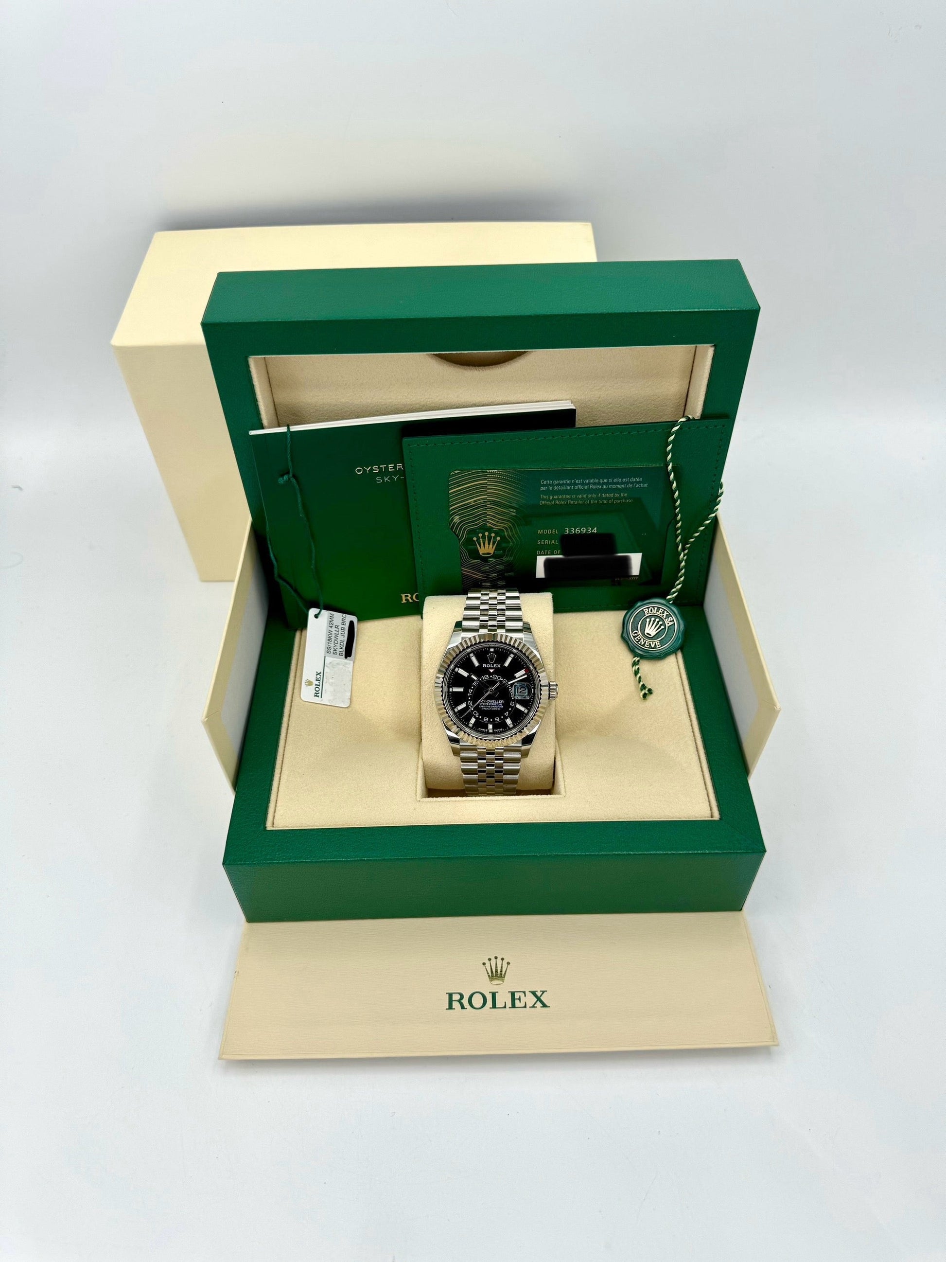NEW 2023 Rolex Sky-Dweller 42mm 336934 Stainless Steel Jubilee Black Dial - MyWatchLLC