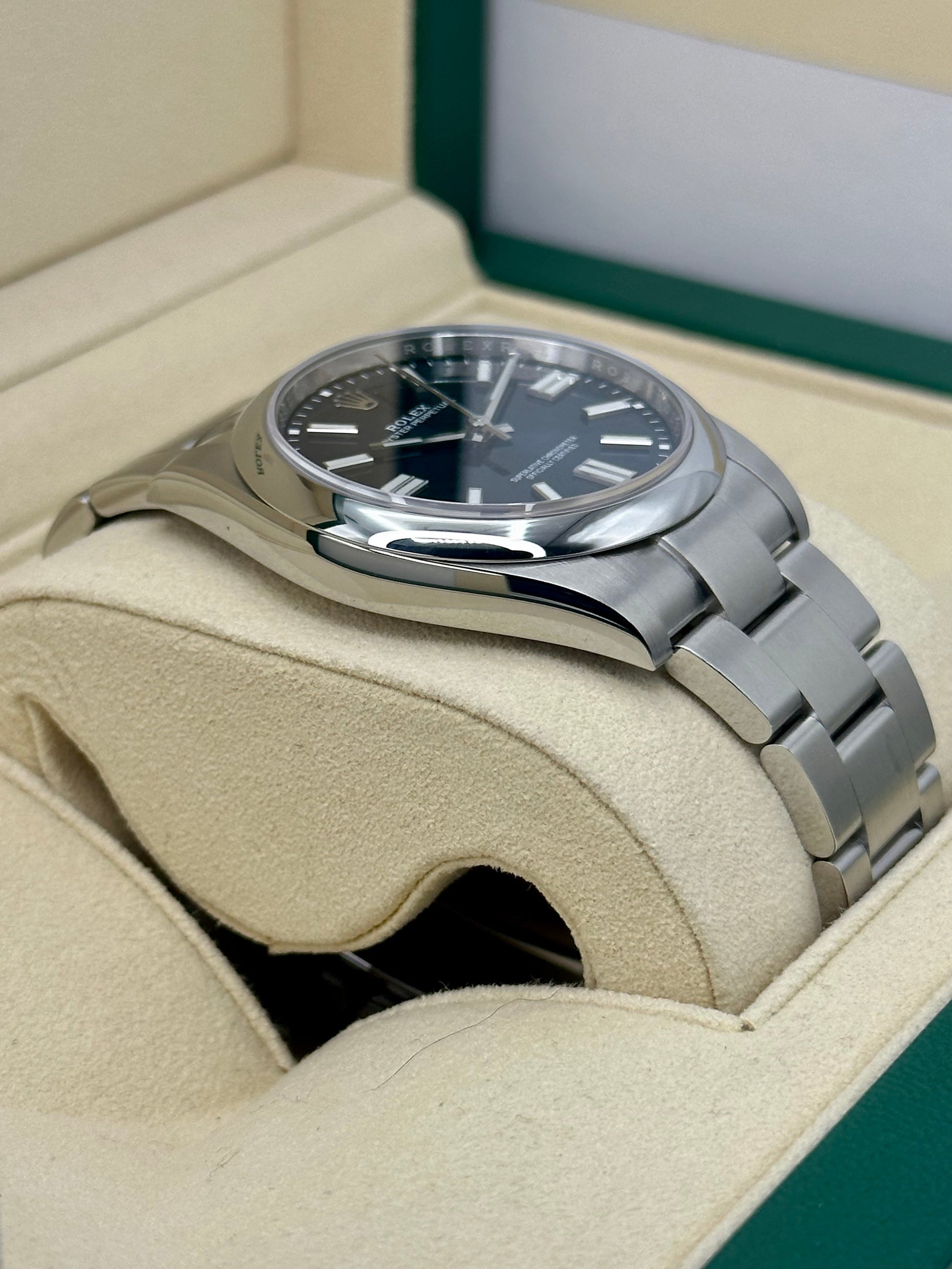 NEW 2022 Rolex Oyster Perpetual 41mm 124300 Blue Stick Dial - MyWatchLLC