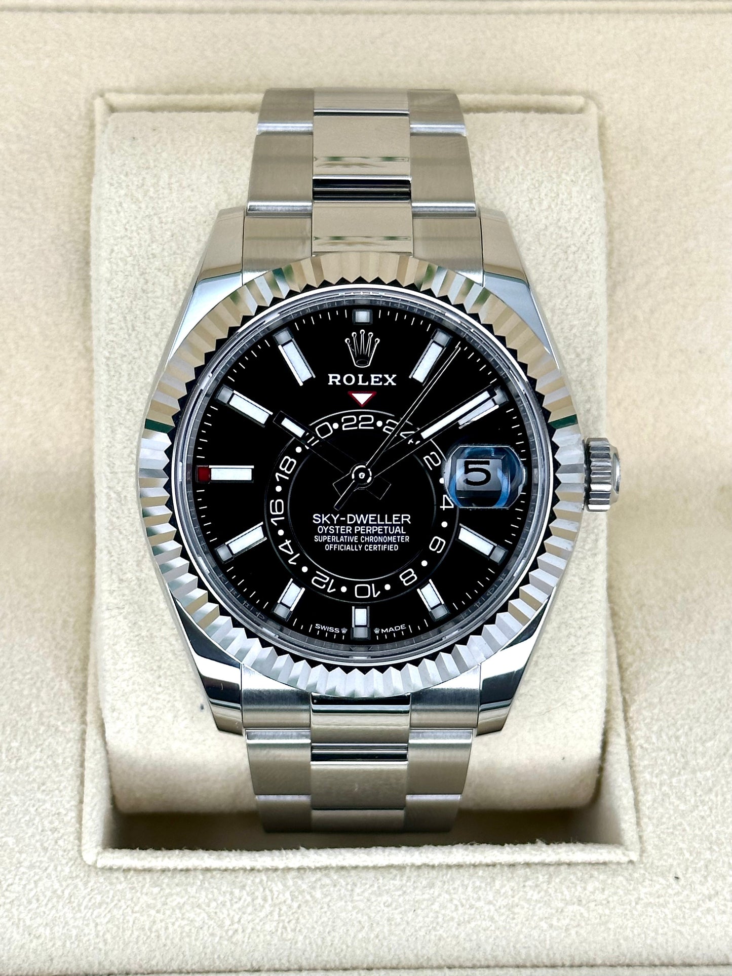 NEW 2023 Rolex Sky-Dweller 42mm 336934 Oyster Black Dial - MyWatchLLC