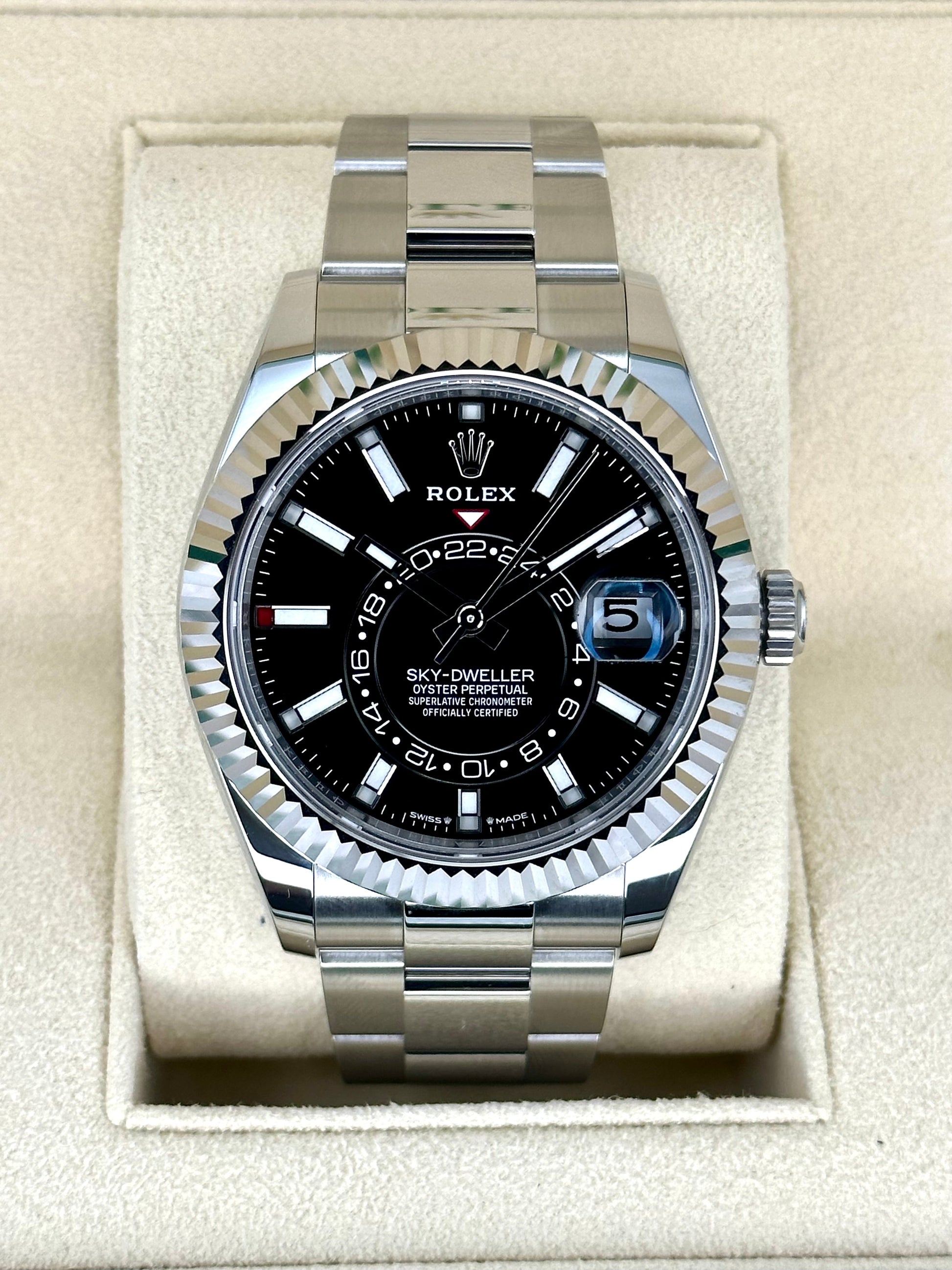NEW 2023 Rolex Sky-Dweller 42mm 336934 Oyster Black Dial - MyWatchLLC
