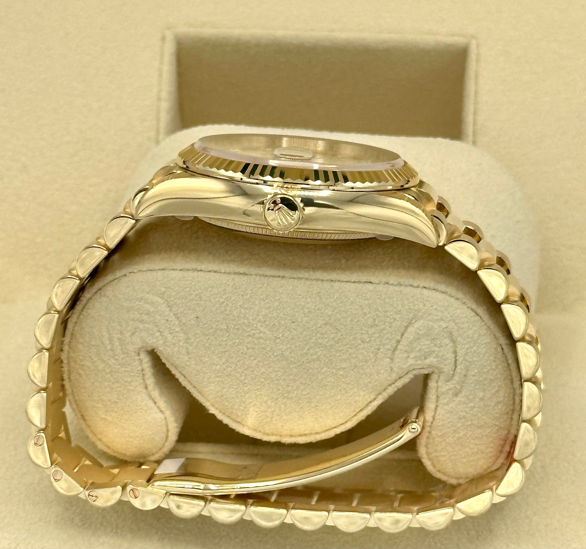 2023 Rolex Day-Date Yellow Gold Champagne Diamond Dial - MyWatchLLC