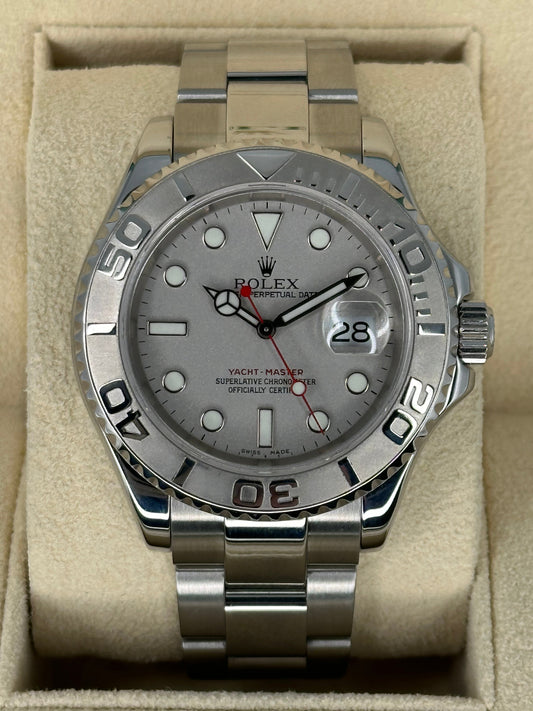 2004 Rolex Yacht-Master 40mm 16622 Stainless Steel Oyster Silver Dial - MyWatchLLC