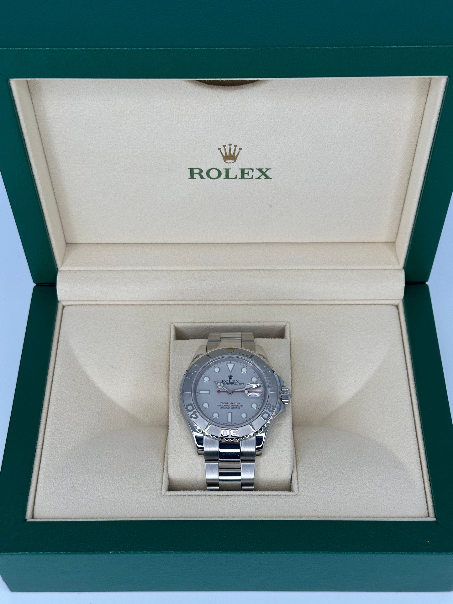 2004 Rolex Yacht-Master 40mm 16622 Stainless Steel Oyster Silver Dial - MyWatchLLC